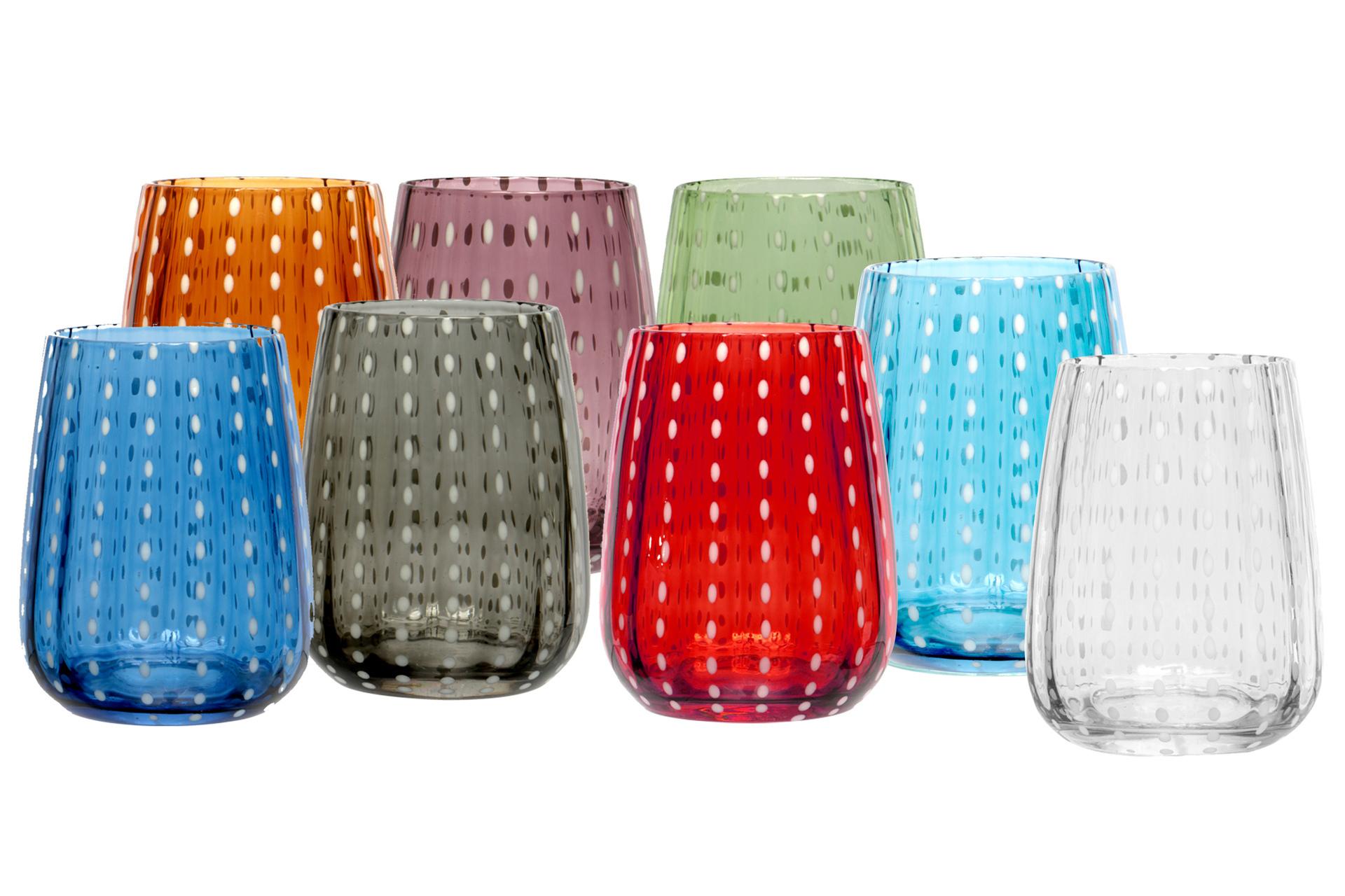 Import Tavola Professional Perlage Bicchiere Acqua Rosso Cl.36 In Vetro Soffiato - Set 6 Pz 3