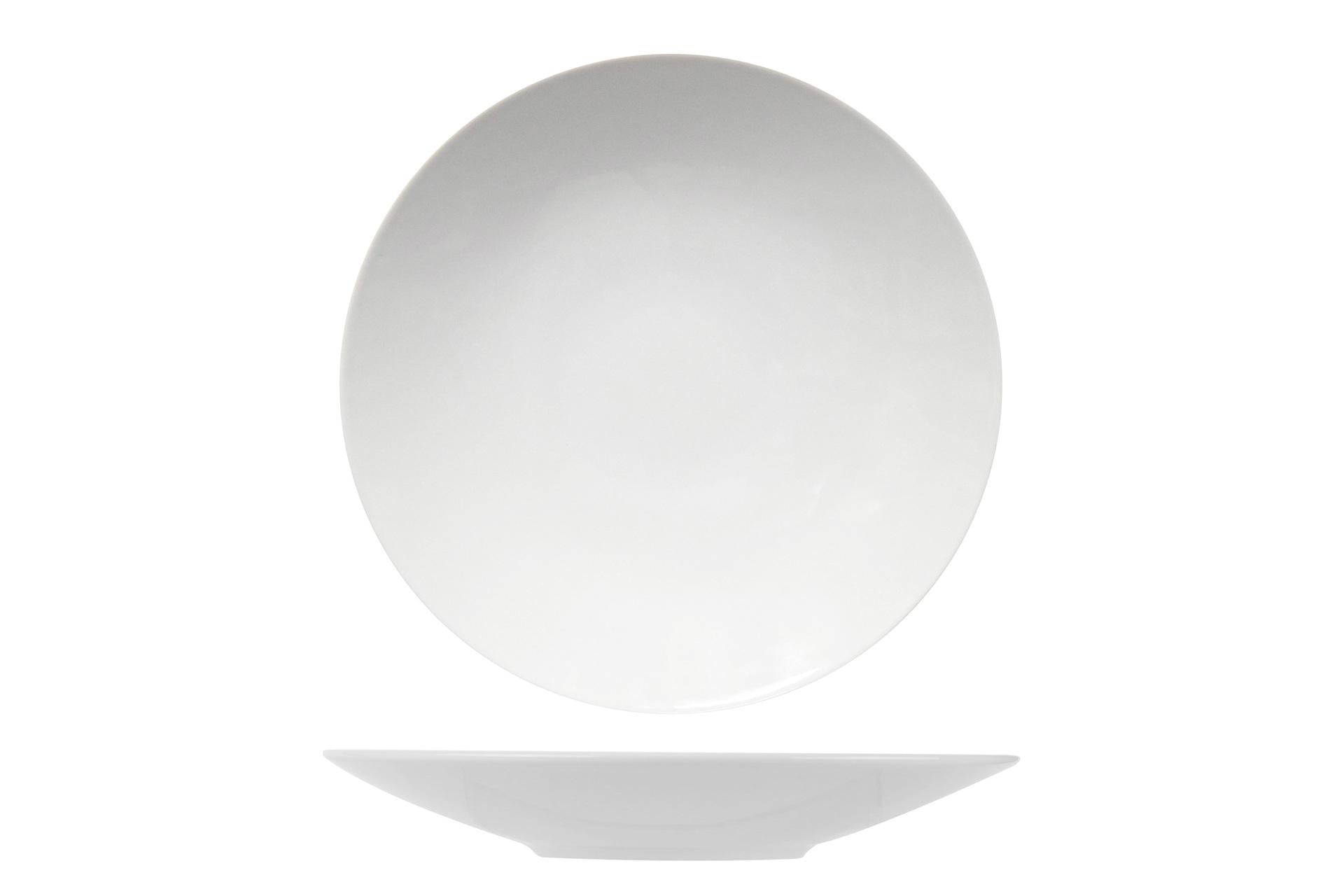 Saturnia Napoli Bianco Piatto Pasta Gourmet Ø32 cm In Porcellana - Set 4 Pz