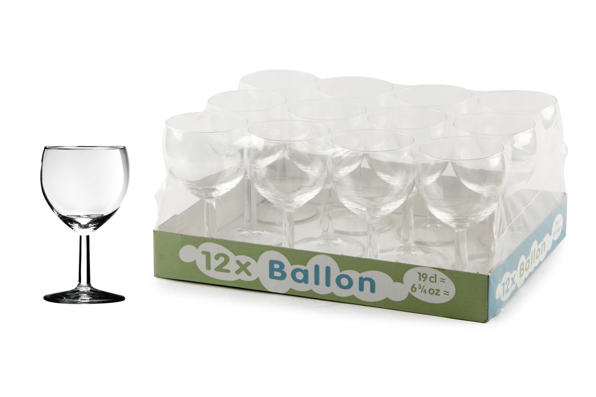 Libbey Calici Ballon 19 cl - Confezione da 12 Pezzi In Vetro Temperato - Set 12 Pz