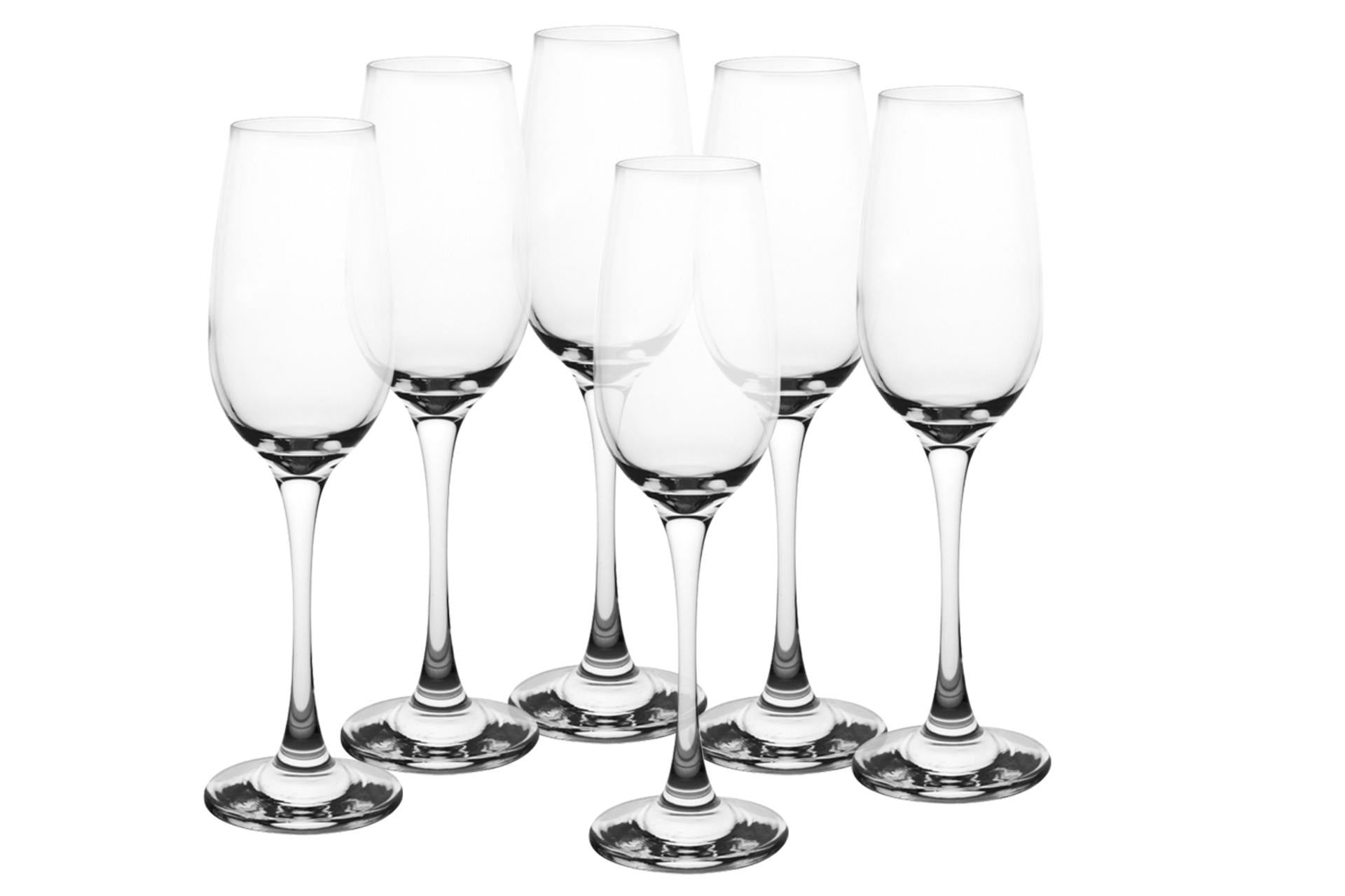 Pasabahce Amber Set 6 Calici Flute 19 cl In Vetro - Set 6 Pz