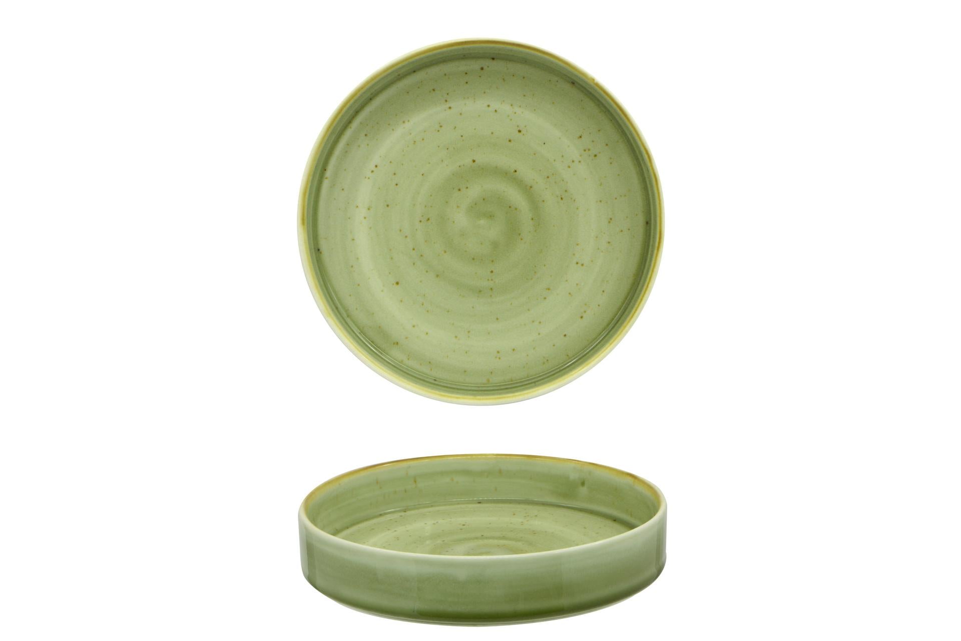 Pt Sango Ceramics Kaden Meadow Green Piatto Fondo Ø20 cm - Set 4 Pz