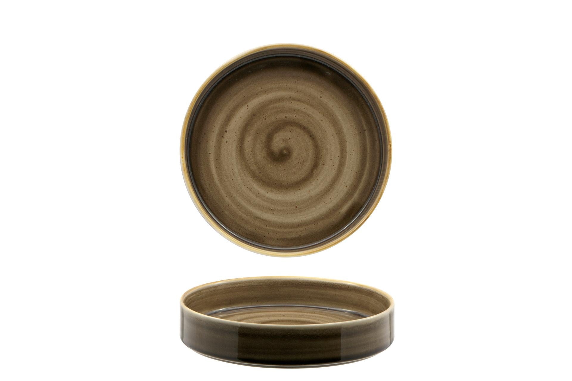 Pt Sango Ceramics Kaden Woodland Piatto Fondo Ø20 cm - Colore Brown - Set 4 Pz