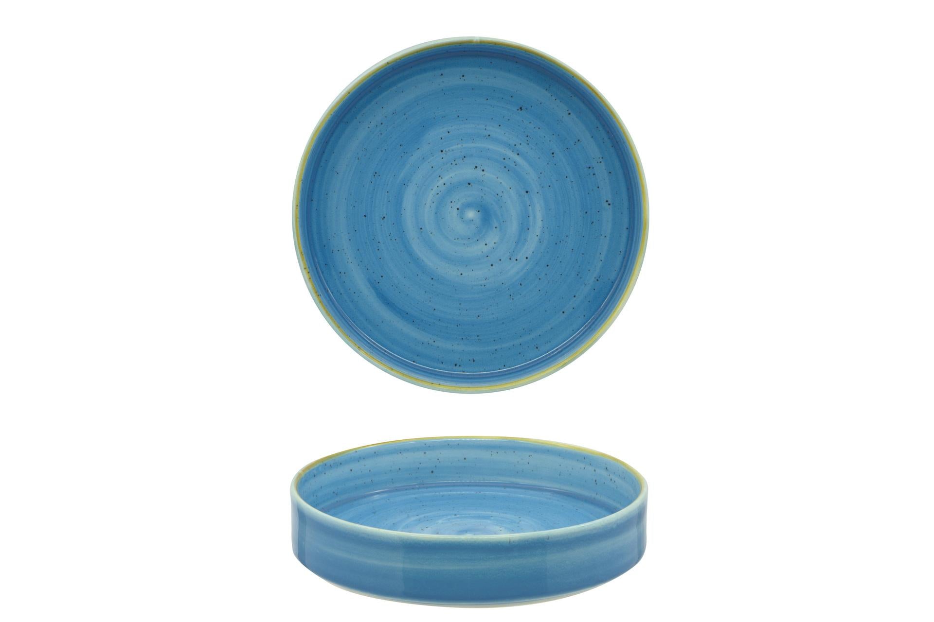 Pt Sango Ceramics Kaden Aqua Blu Piatto Fondo Ø20 cm - Set 4 Pz