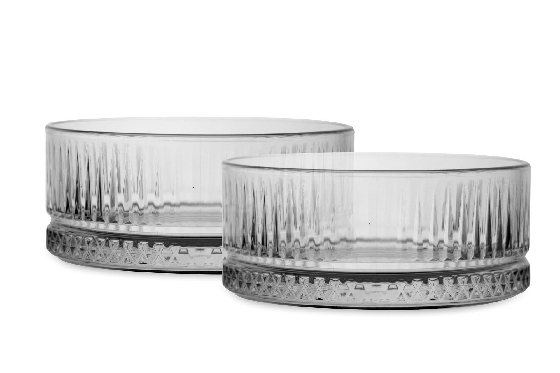 Pasabahce Elysia Coppette Tonde Cl.51.5 - Confezione da 2 In Vetro Con Design Vintage - Set 2 Pz