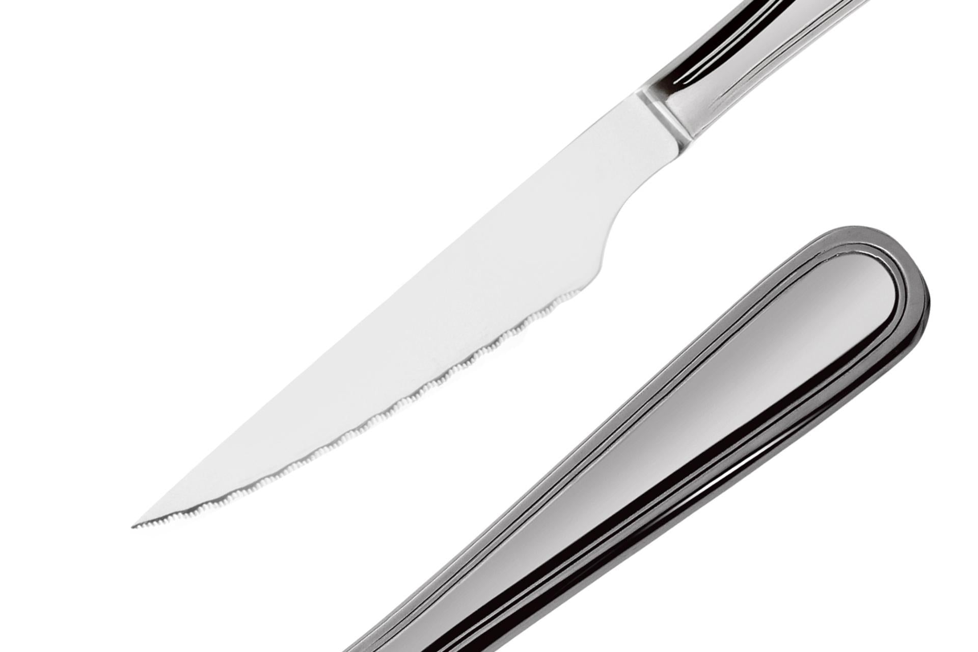 Comas Ingles XL Coltello Steak In Acciaio Inox 18/10 - Linea Posate Classica Lunga Spessore 2.5 mm - Set 12 Pz