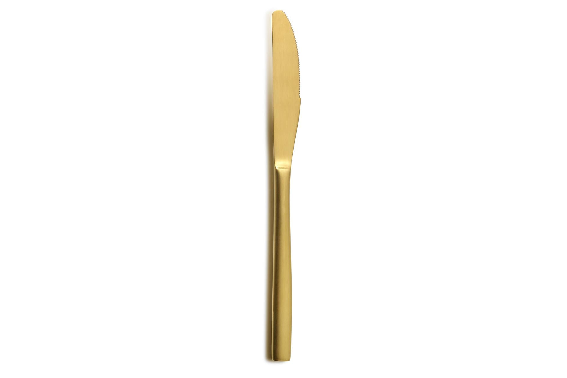 Comas Barcelona Oro Coltello da Tavola - Posata in Acciaio con Rivestimento PVD Spessore 3 mm - Set 12 Pz