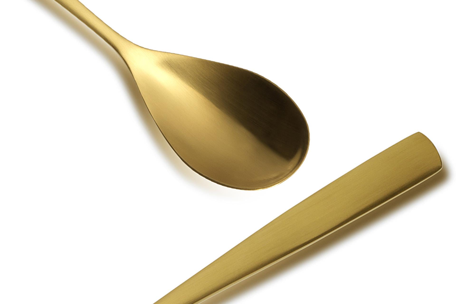 Comas Barcelona Oro Cucchiaio Frutta In Acciaio 3 mm Con Rivestimento PVD - Set 12 Pz