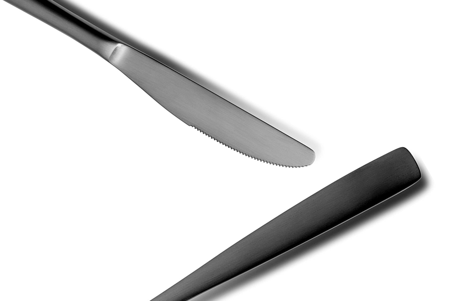 Comas Barcelona Coltello Frutta Nero - Posata In Acciaio 3 mm Con Rivestimento P.D.V - Set 12 Pz