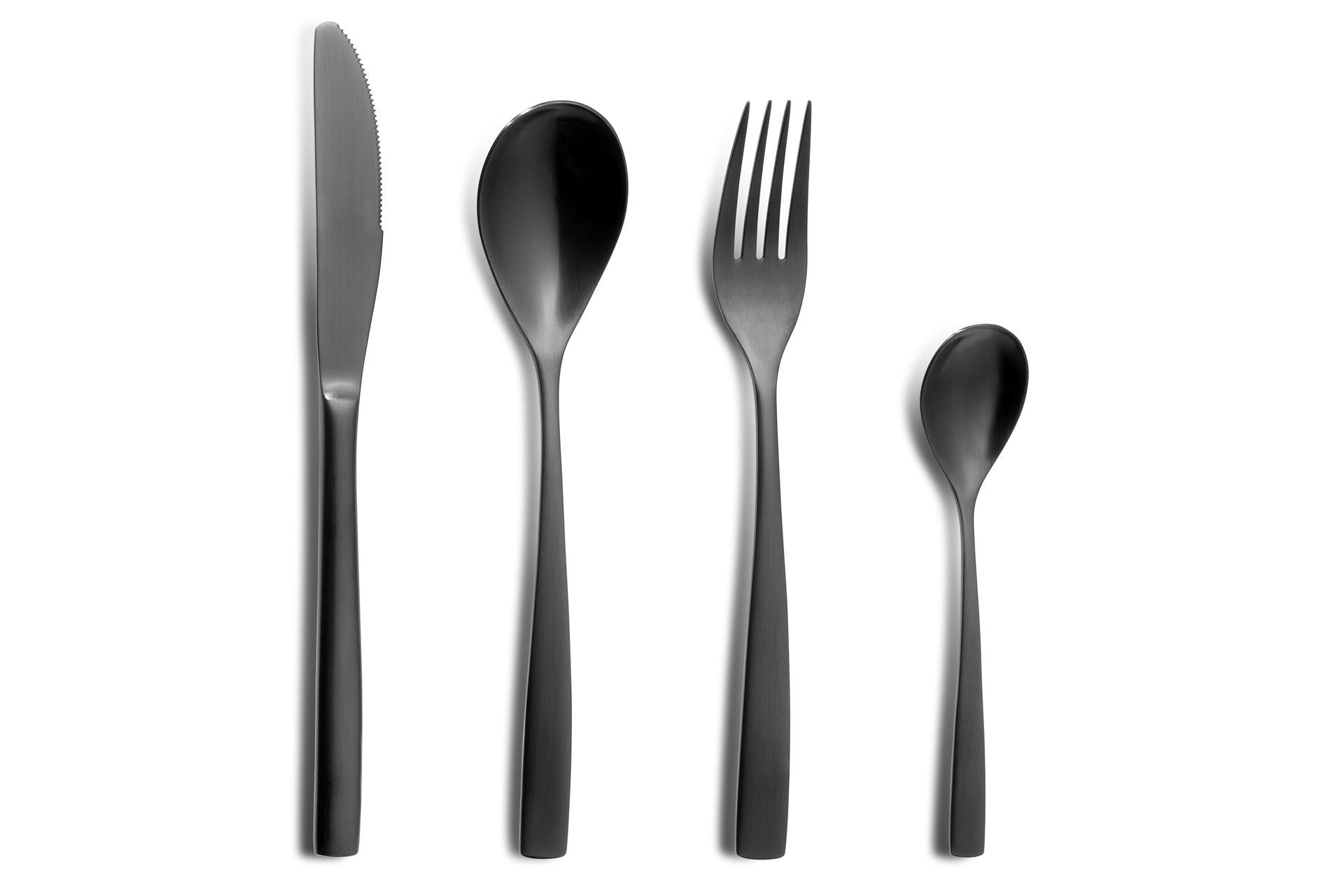 Comas Barcelona Forchetta Frutta Nero - Posata In Acciaio Spessore 3 mm Con Rivestimento PVD - Set 12 Pz 3