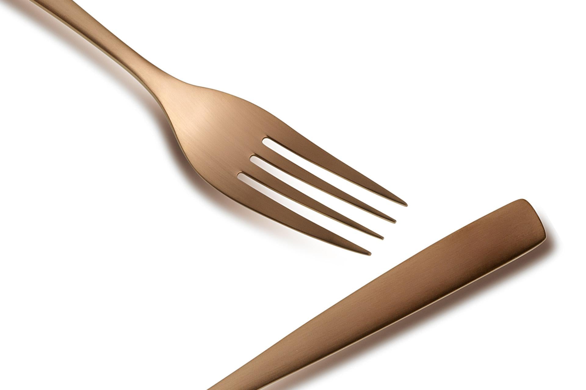 Comas Barcelona Cobre Forchetta Frutta 2,5 mm - Acciaio Rivestito Rame P.D.V. - Set 12 Pz