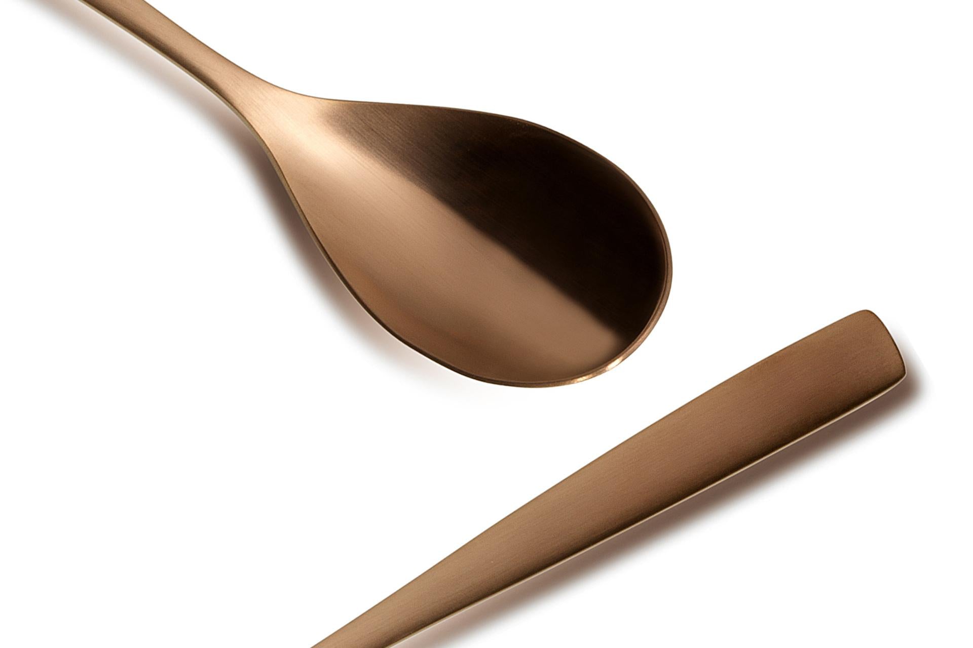 Comas Barcelona Cobre Cucchiaio Moka Rame 2.5 mm - Posata In Acciaio Con Rivestimento P.D.V - Set 12 Pz