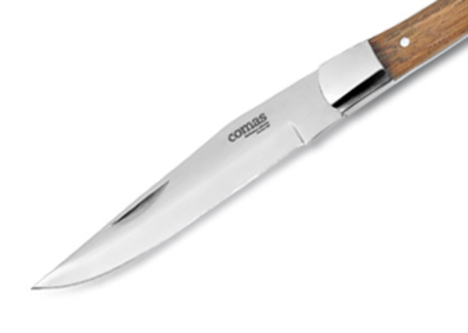 Comas Chuleteros HQ Coltello da Bistecca Alps - Lama Microseghettata 3000 con Manico in Legno - Set 6 Pz