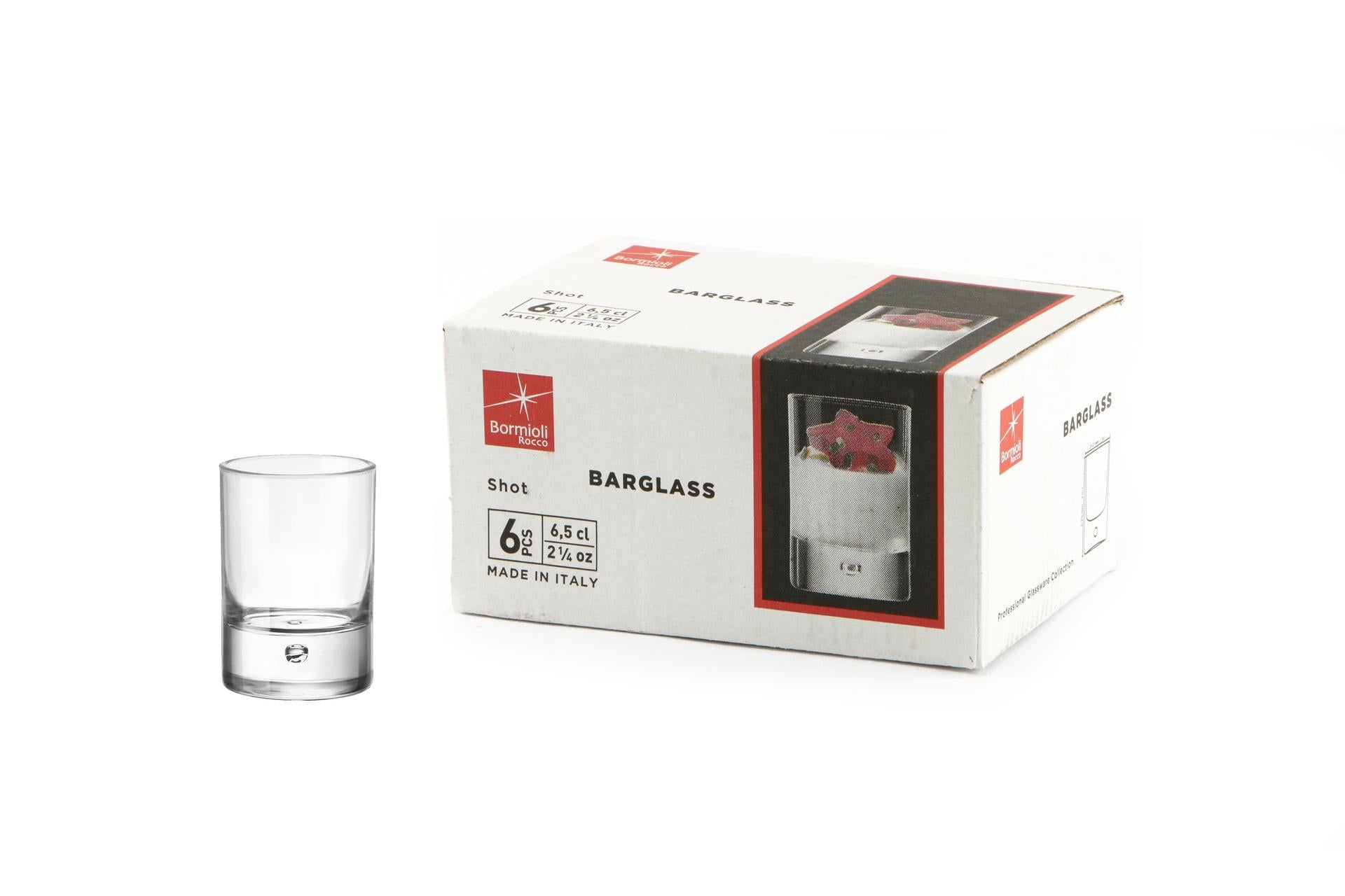 Bormioli Rocco Barglass Set 6 Bicchieri Shot 6.5 cl Con Bolla Sul Fondo - Set 6 Pz 3