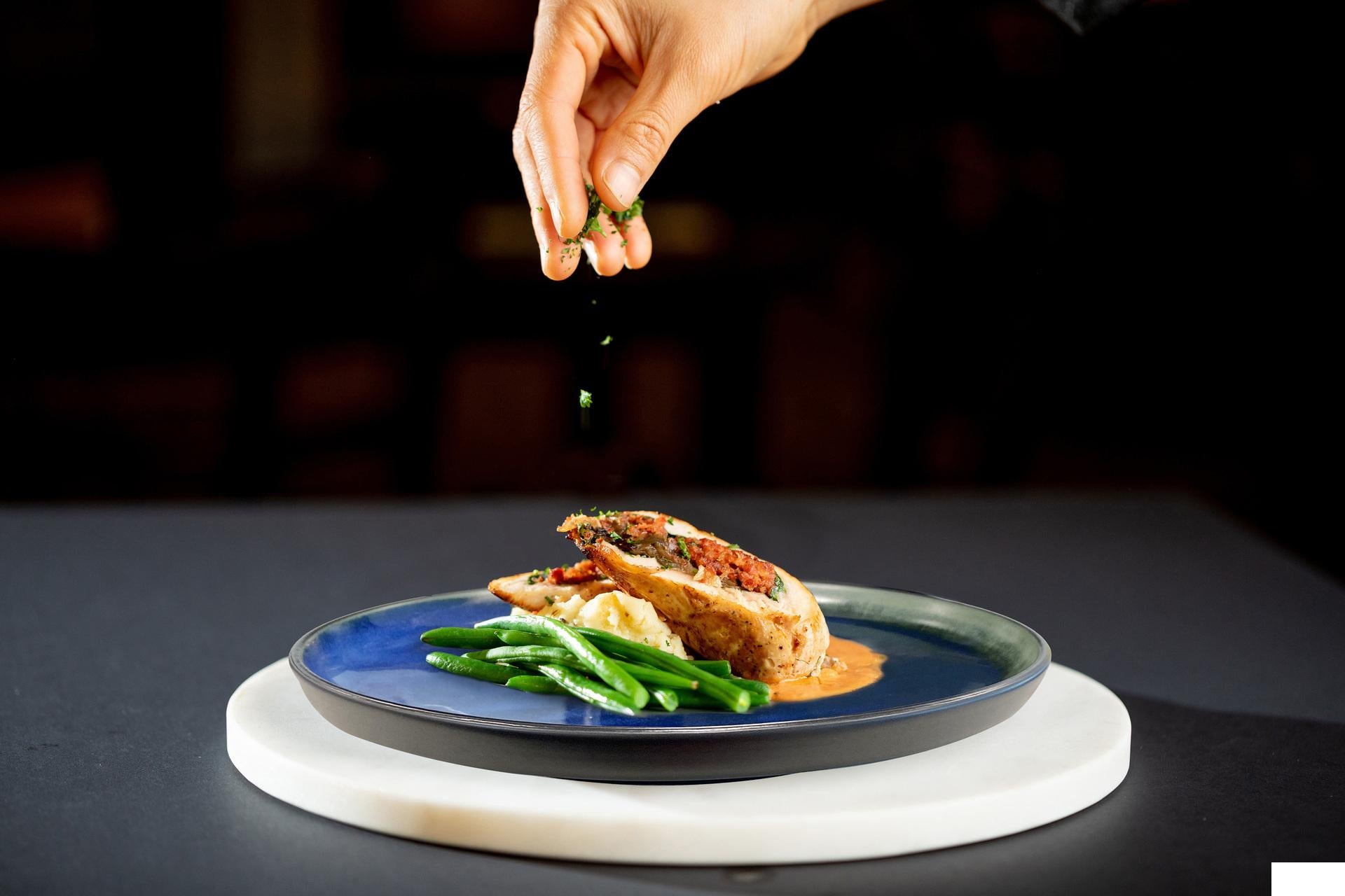 Import Tavola Professional Madeira Piatto Tondo Nordic Ø19 cm Nero-Blu In Porcellana - Set 6 Pz