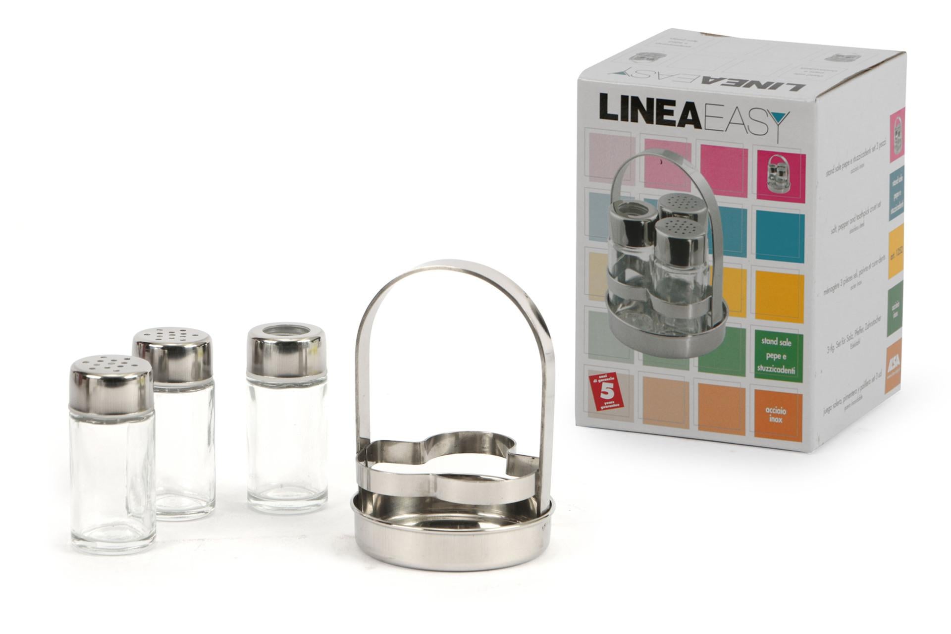 Ilsa Easy-Stand Set 3 Pezzi Sale Pepe Stuzzicadenti In Acciaio Inox - Set 3 Pz 3