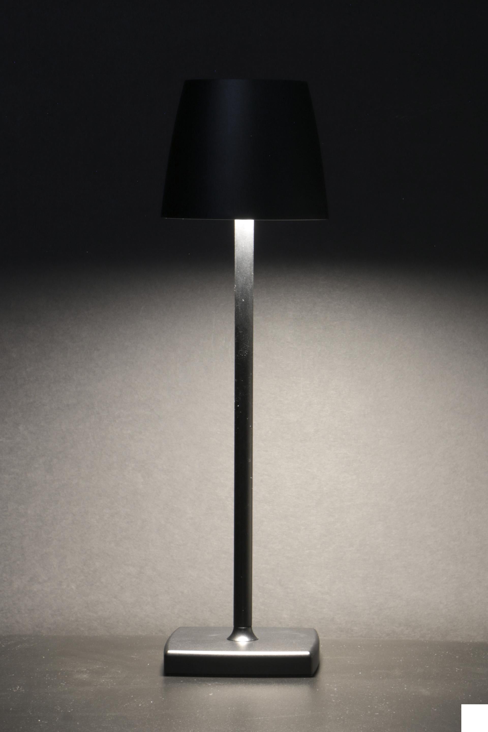 Import Tavola Professional Lumiere Lampada da Tavolo LED Nera H.38 cm - Ricaricabile, Alluminio Verniciato, Luce Dimmerabile, IP54