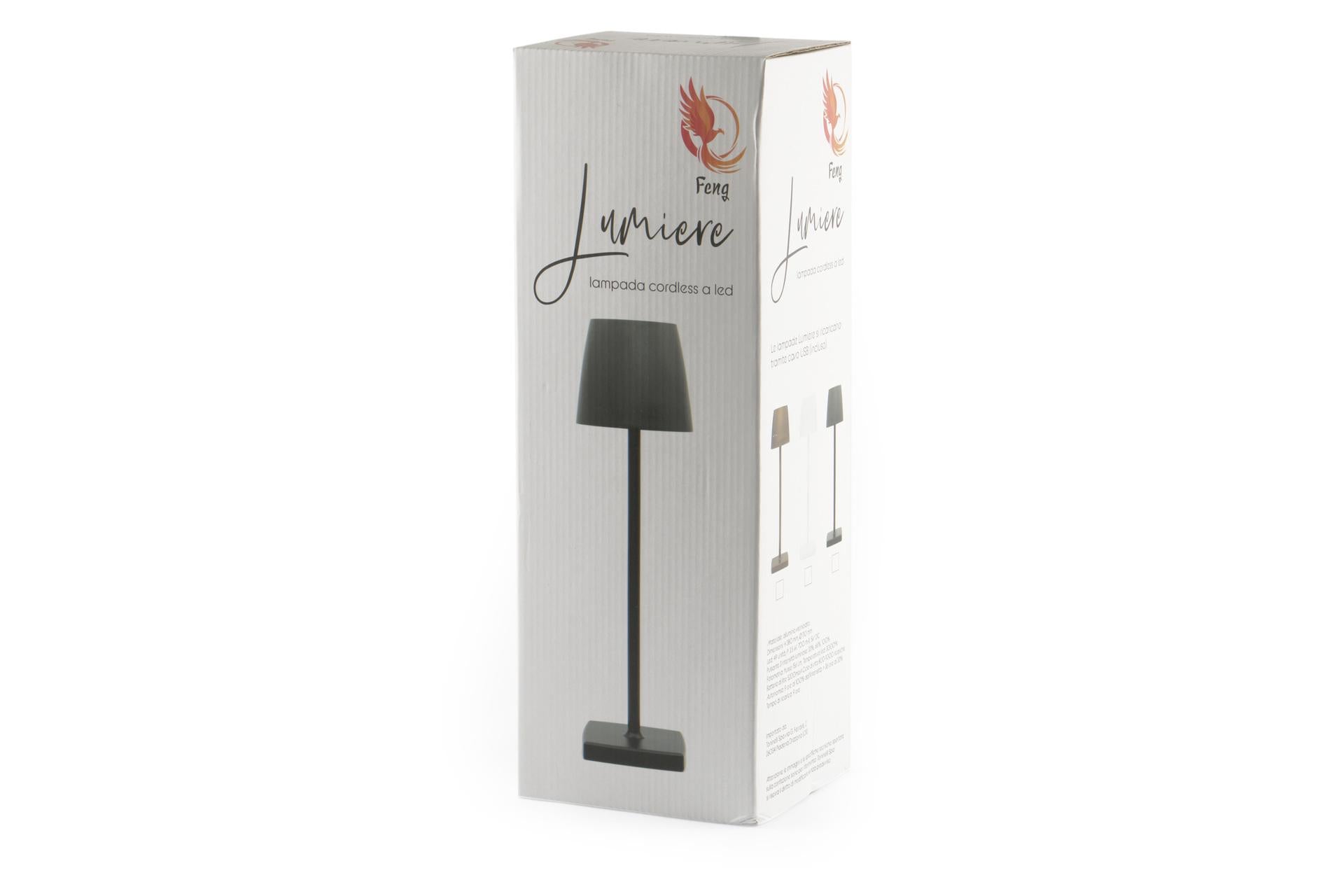 Import Tavola Professional Lumiere Lampada da Tavolo LED Nera H.38 cm - Ricaricabile, Alluminio Verniciato, Luce Dimmerabile, IP54 4