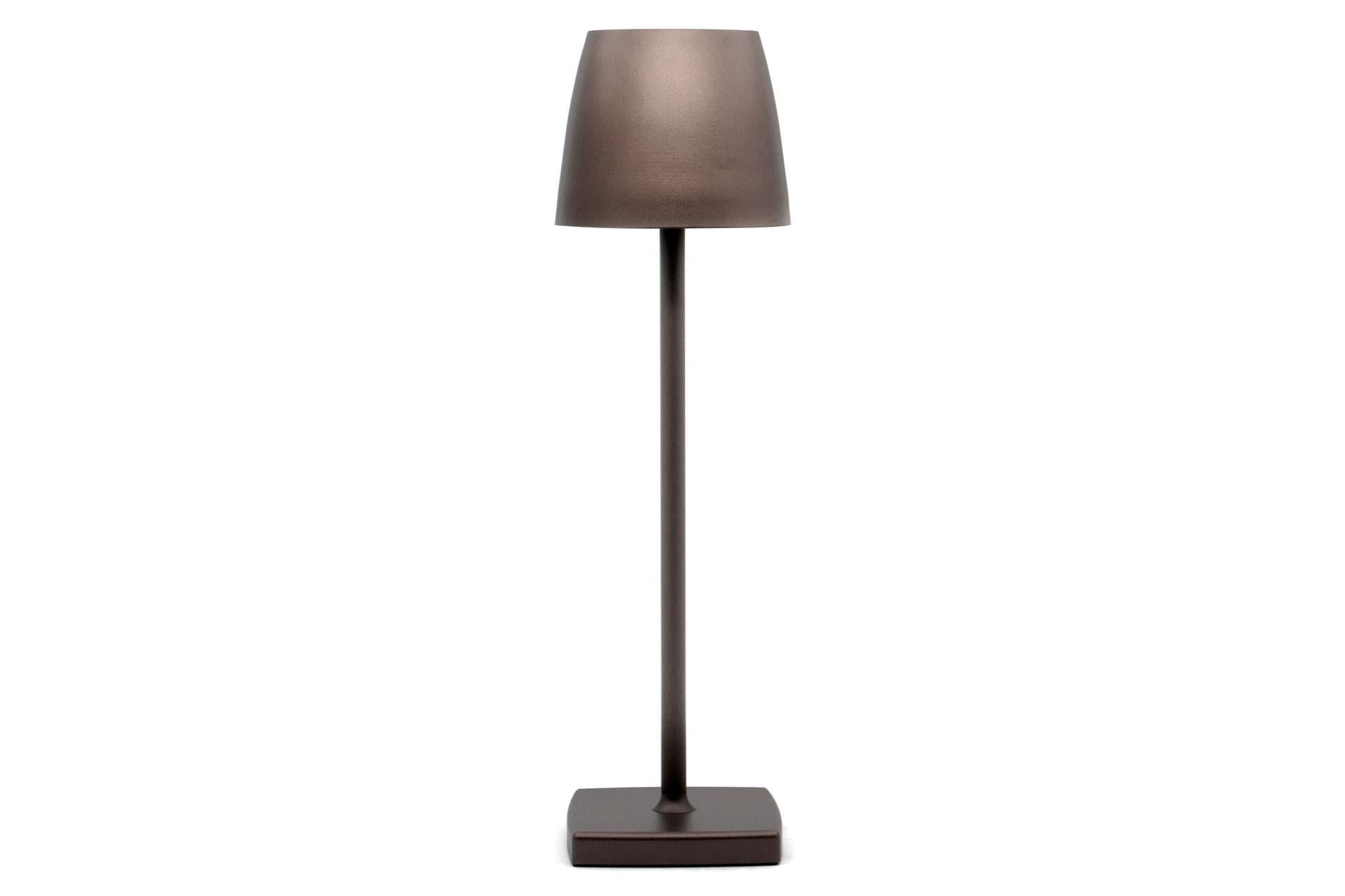 Import Tavola Professional Lumiere Lampada da Tavolo LED Ricaricabile H.38 cm - Bronzo Con Apparecchio In Alluminio Verniciato e Diffusore In Policarbonato