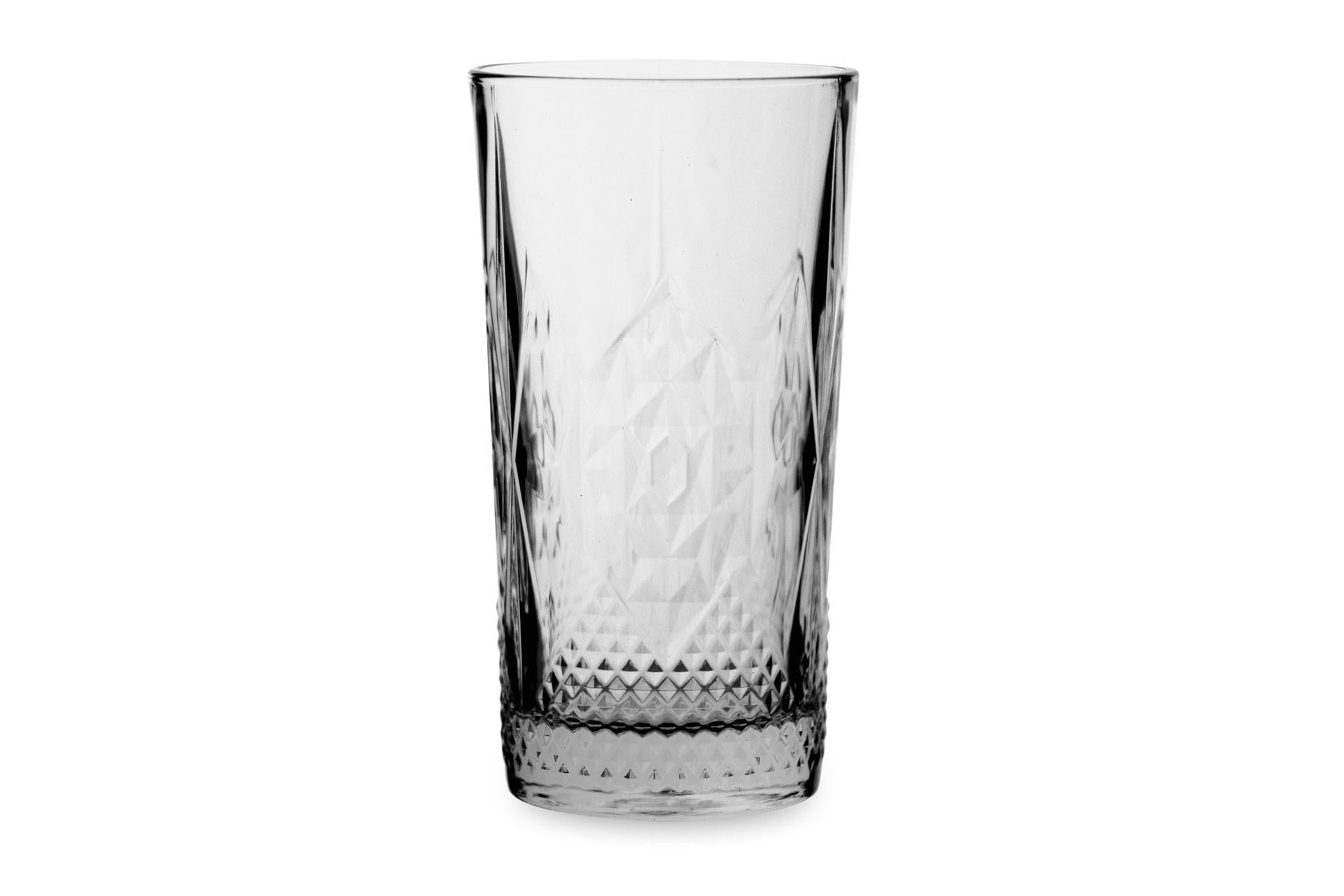 Bormioli Rocco Stone Bicchiere Cooler 49 cl - Design Italiano Con Motivi Geometrici - Set 12 Pz