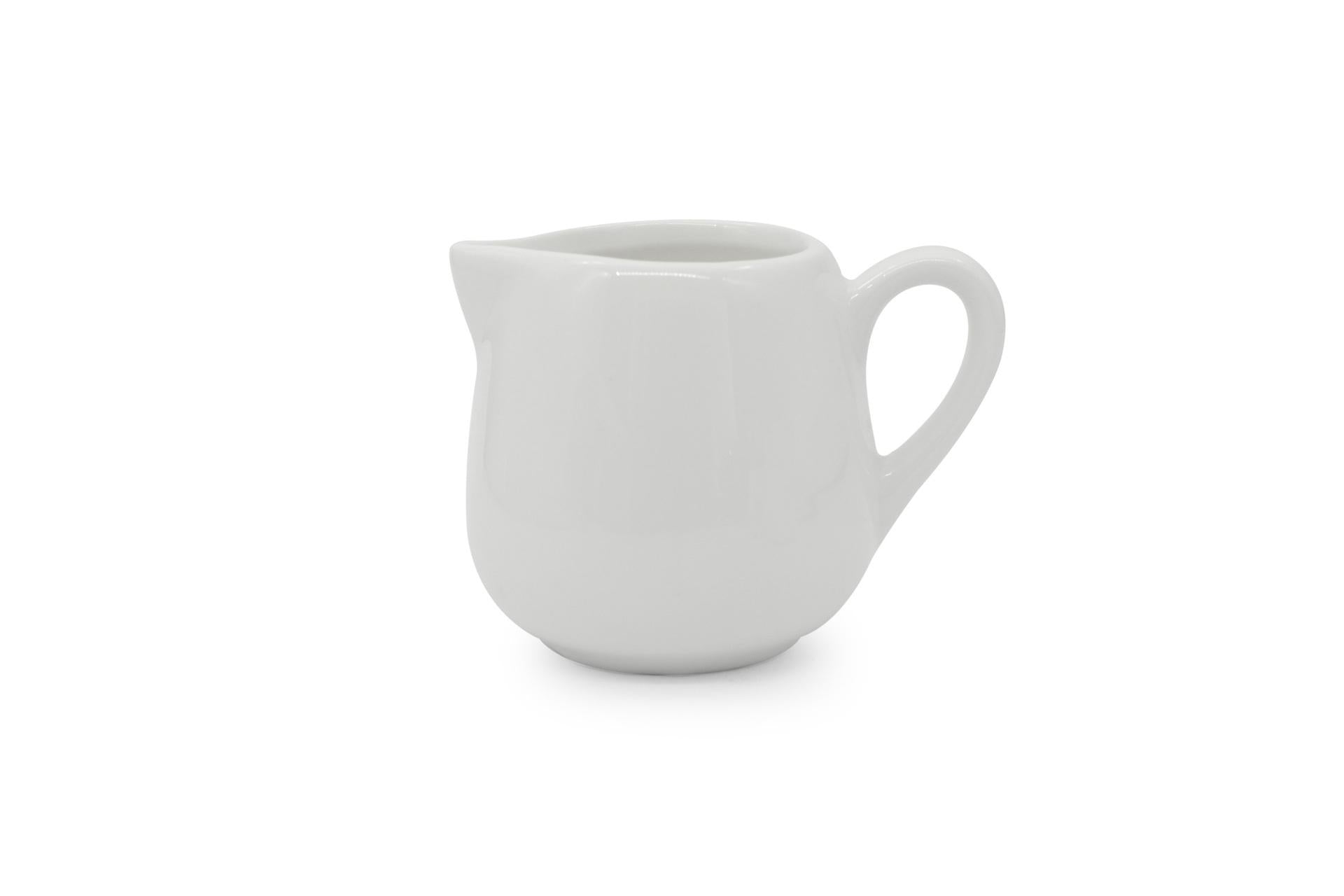 Just White Lattiera Bianca 170 cc In Porcellana - Accessorio da Tavola - Set 6 Pz