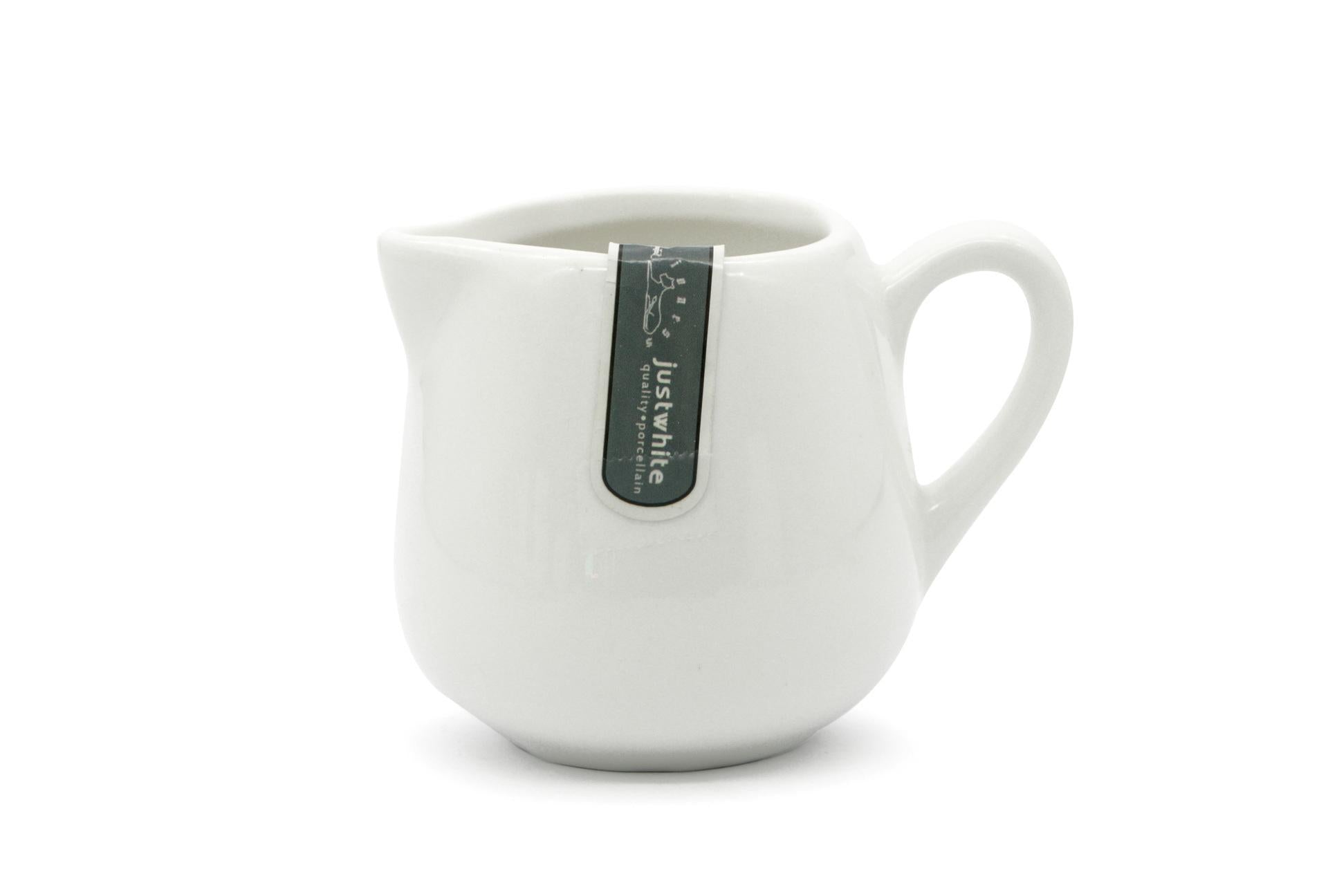 Just White Lattiera Bianca 170 cc In Porcellana - Accessorio da Tavola - Set 6 Pz