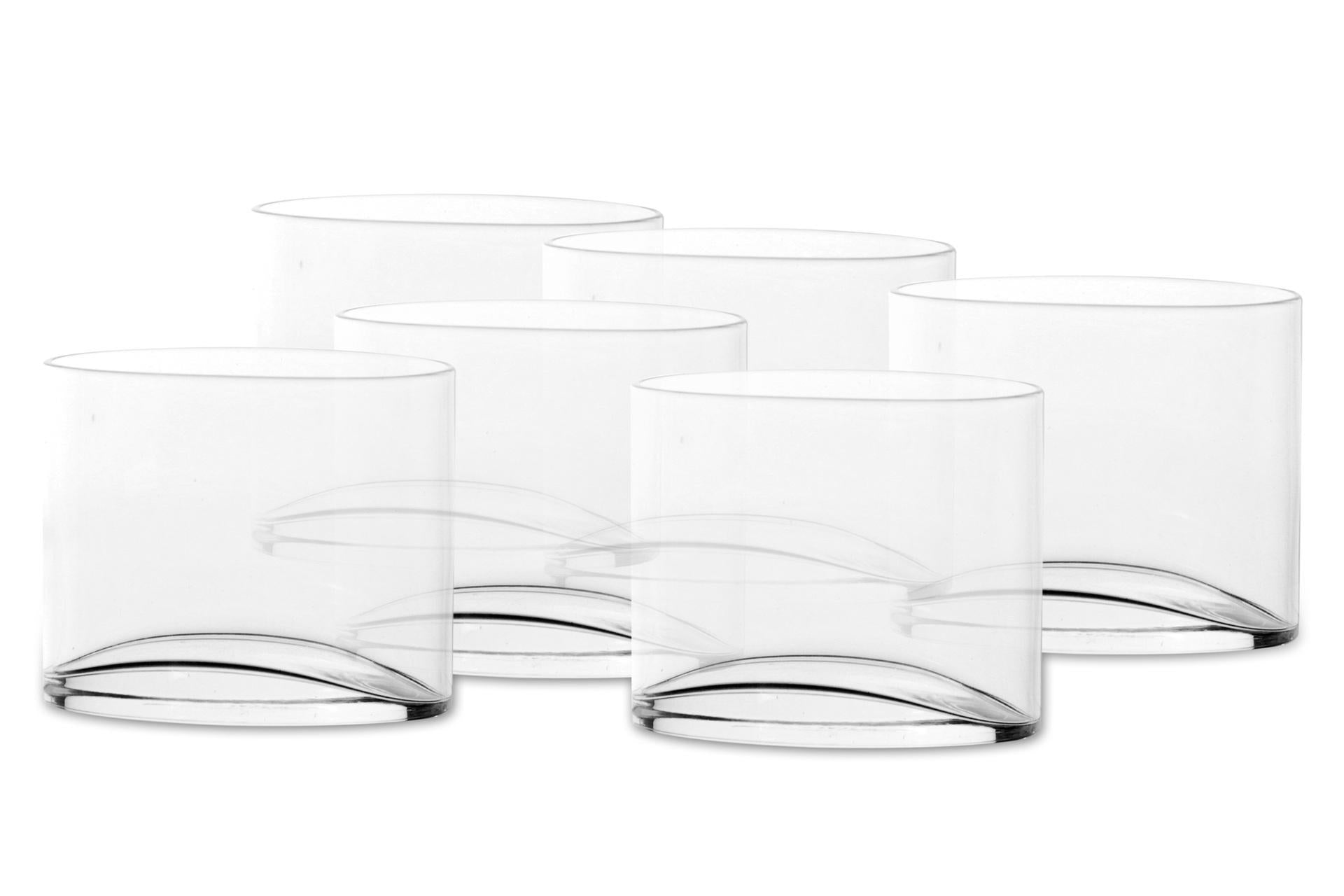 Bormioli Luigi Michelangelo Bicchiere Ovale 13 cl - Confezione da 6 Bicchieri Professionali Resistenti alle Rotture e Lavabili in Lavastoviglie - Set 6 Pz