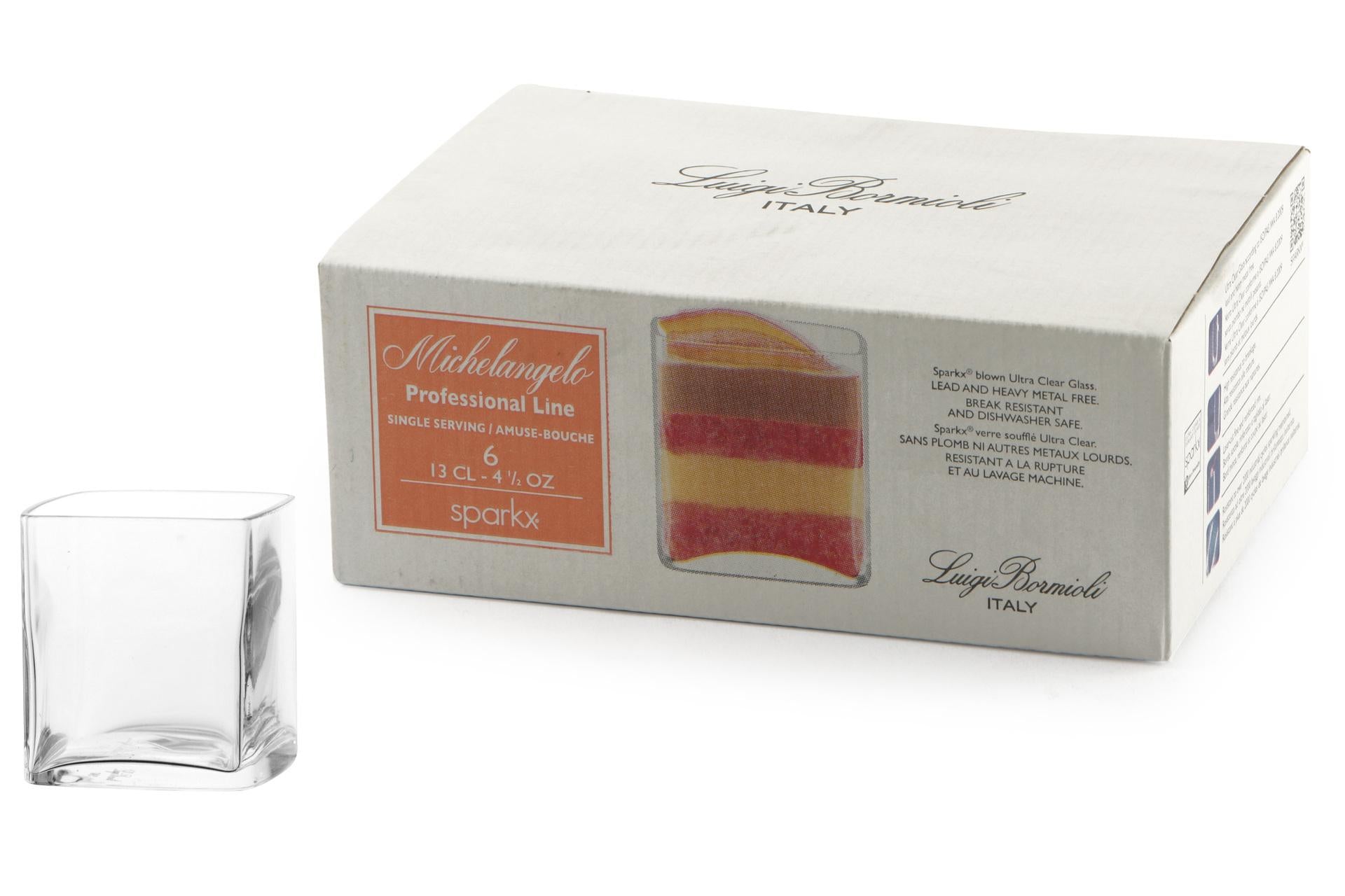 Bormioli Luigi Michelangelo Bicchiere Cubo 13 cl - Confezione da 6 Bicchieri Professionali Resistenti Lavastoviglie - Set 6 Pz 3