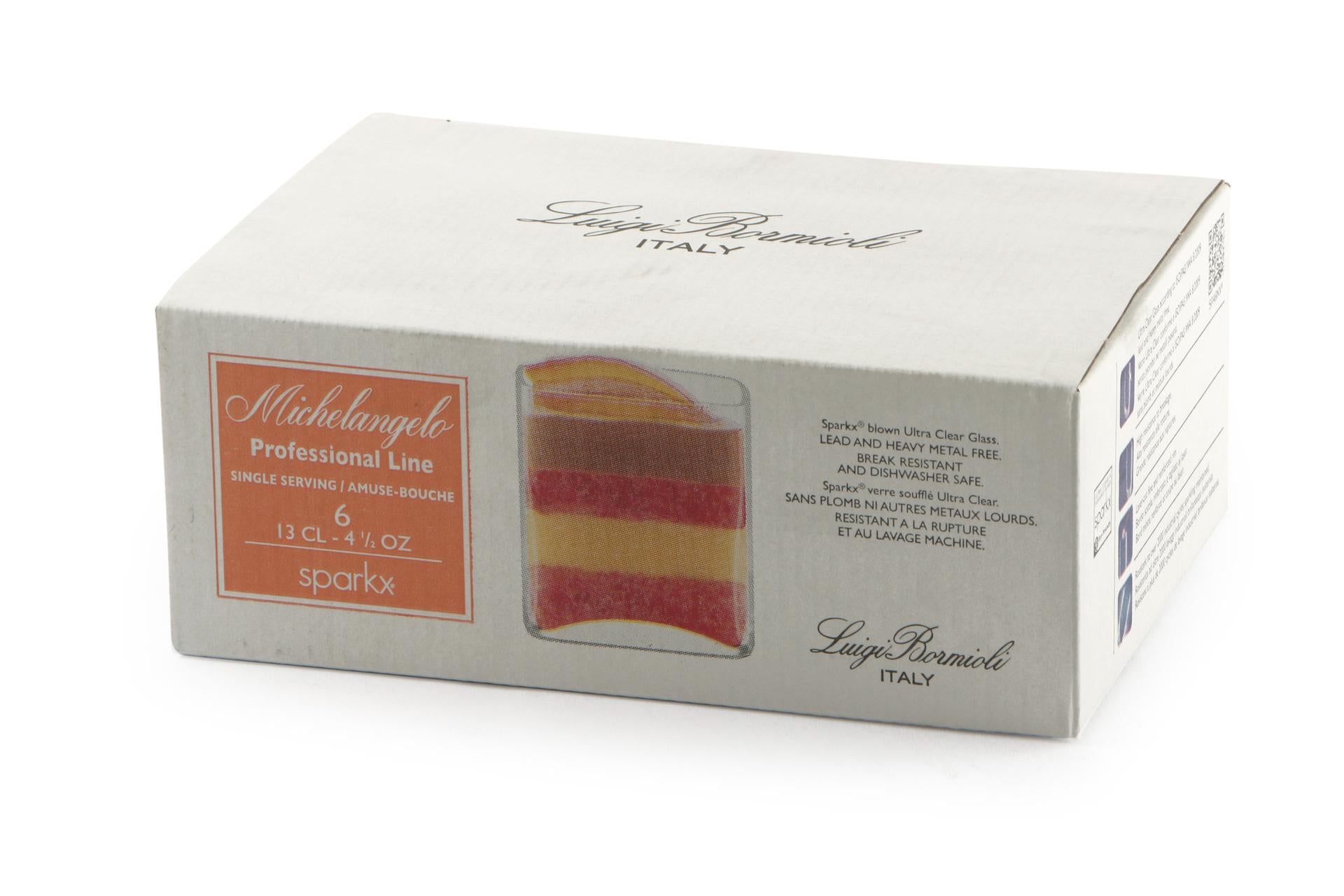 Bormioli Luigi Michelangelo Bicchiere Cubo 13 cl - Confezione da 6 Bicchieri Professionali Resistenti Lavastoviglie - Set 6 Pz 4