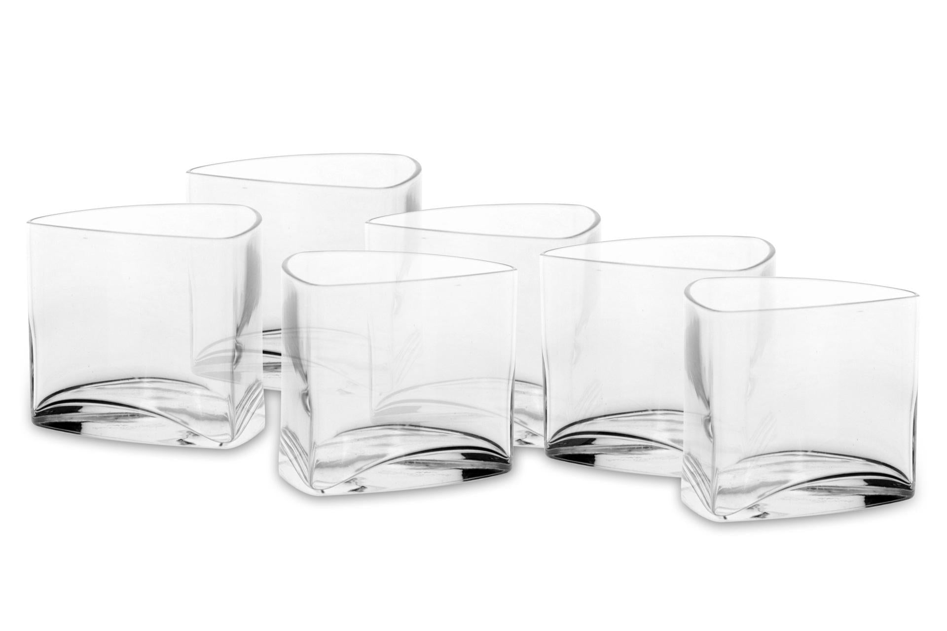 Bormioli Luigi Michelangelo Bicchiere Triangolo 15 cl - Set di 6 Bicchieri Professionali Resistenti Lavastoviglie - Set 6 Pz