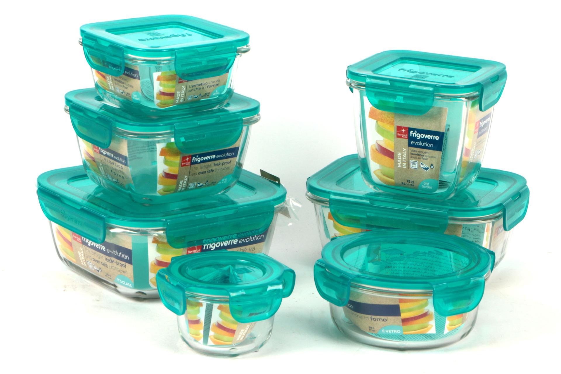 Bormioli Rocco Frigoverre Evolution Scatola Tonda Ø14 cm - Contenitore Ermetico per Frigorifero, Freezer, Forno e Microonde - Set 12 Pz 3