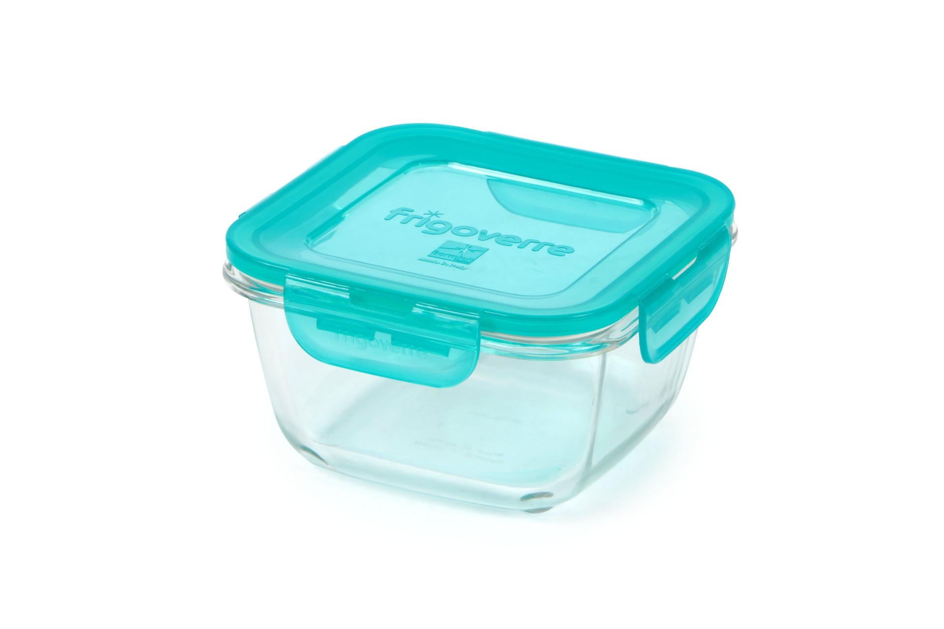Bormioli Rocco Frigoverre Evolution Scatola Quadra 14x14 cm - Contenitore Ermetico per Conservazione e Riscaldamento - Set 12 Pz 1