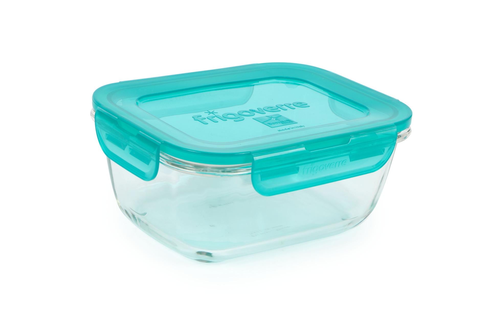 Bormioli Rocco Frigoverre Evolution Scatola Rettangolare 18 x 14 cm - Contenitore Ermetico per Frigorifero, Freezer, Forno e Microonde - Set 8 Pz 1