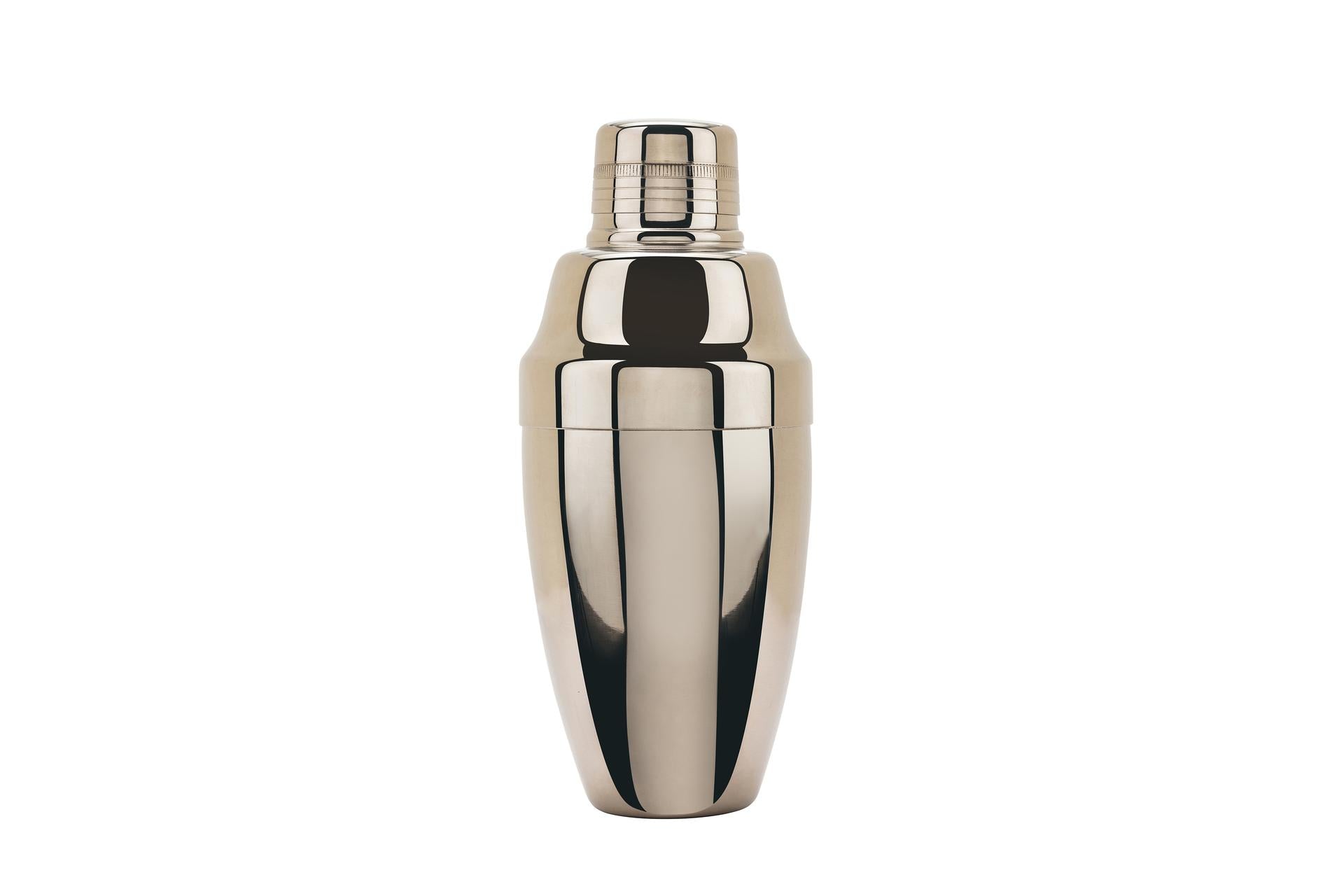 Training Consulting Shaker Cobbler Silver H.20x8 cm - Capacità 0,5 L In Acciaio Inox