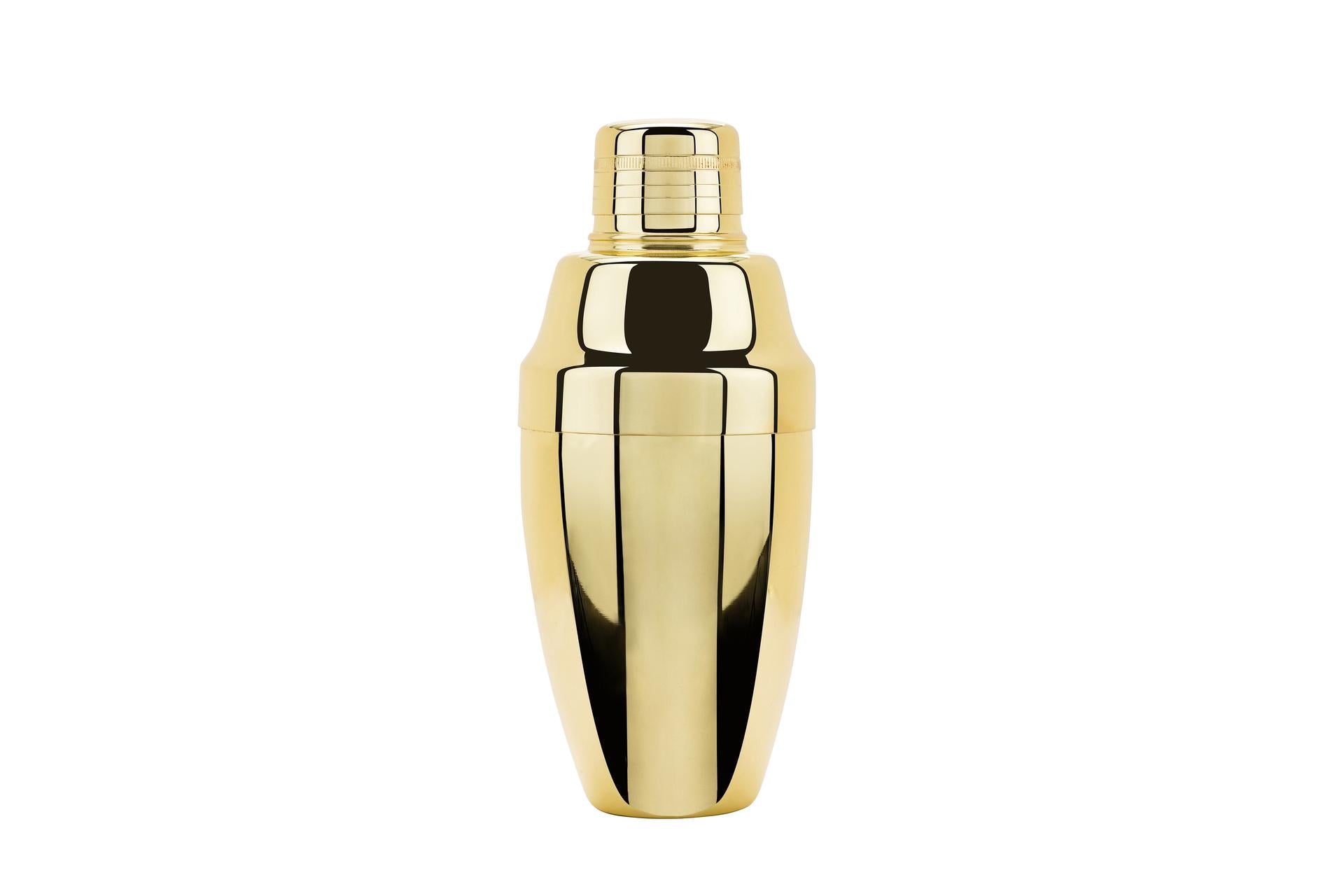 Training Consulting Shaker Oro Cobbler H.20x8 cm - Capacità 0,5 L In Acciaio Inox