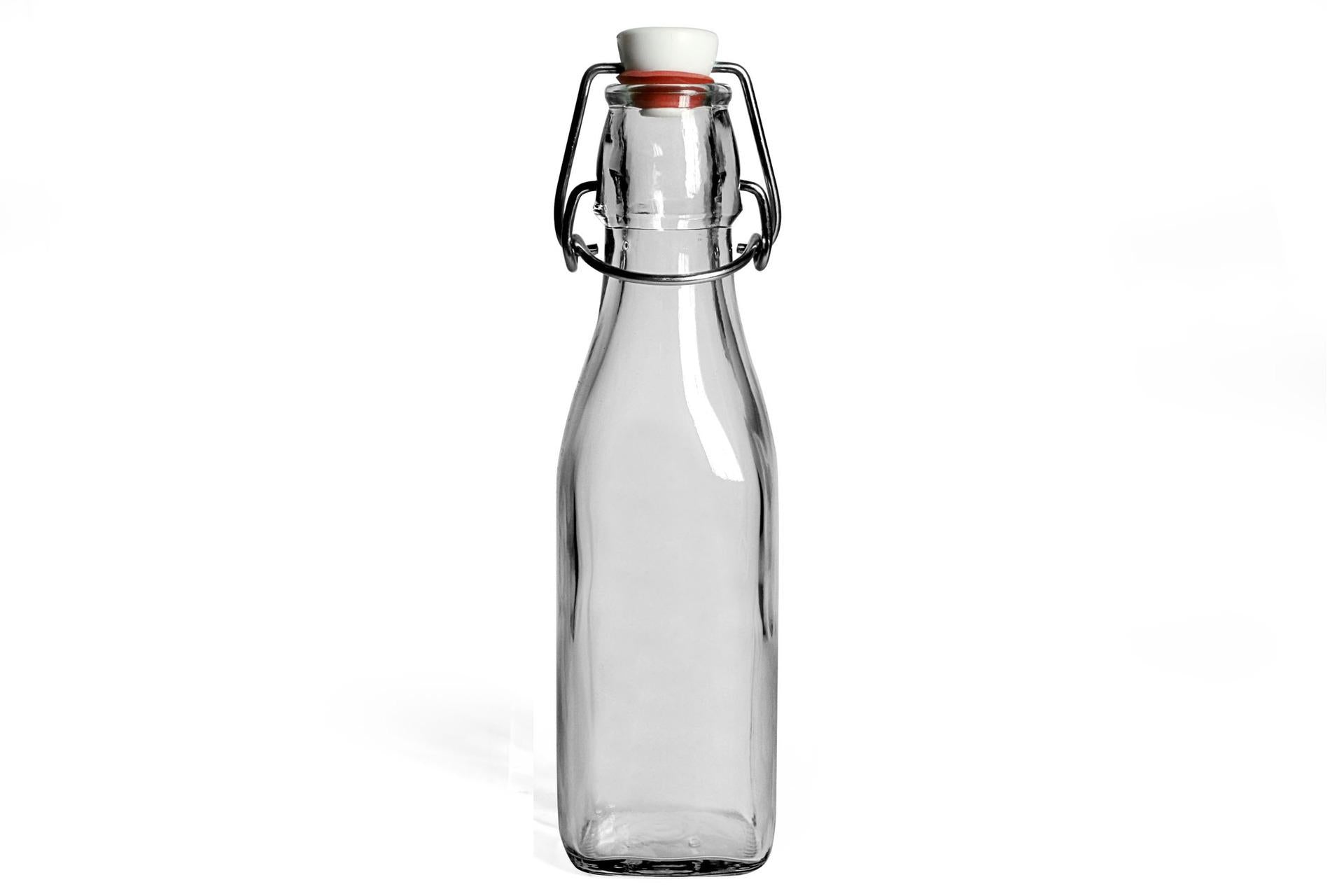 Bormioli Rocco Swing Bottiglia 0,50 L Con Tappo - Per Vini e Olii Uso Quotidiano - Set 12 Pz