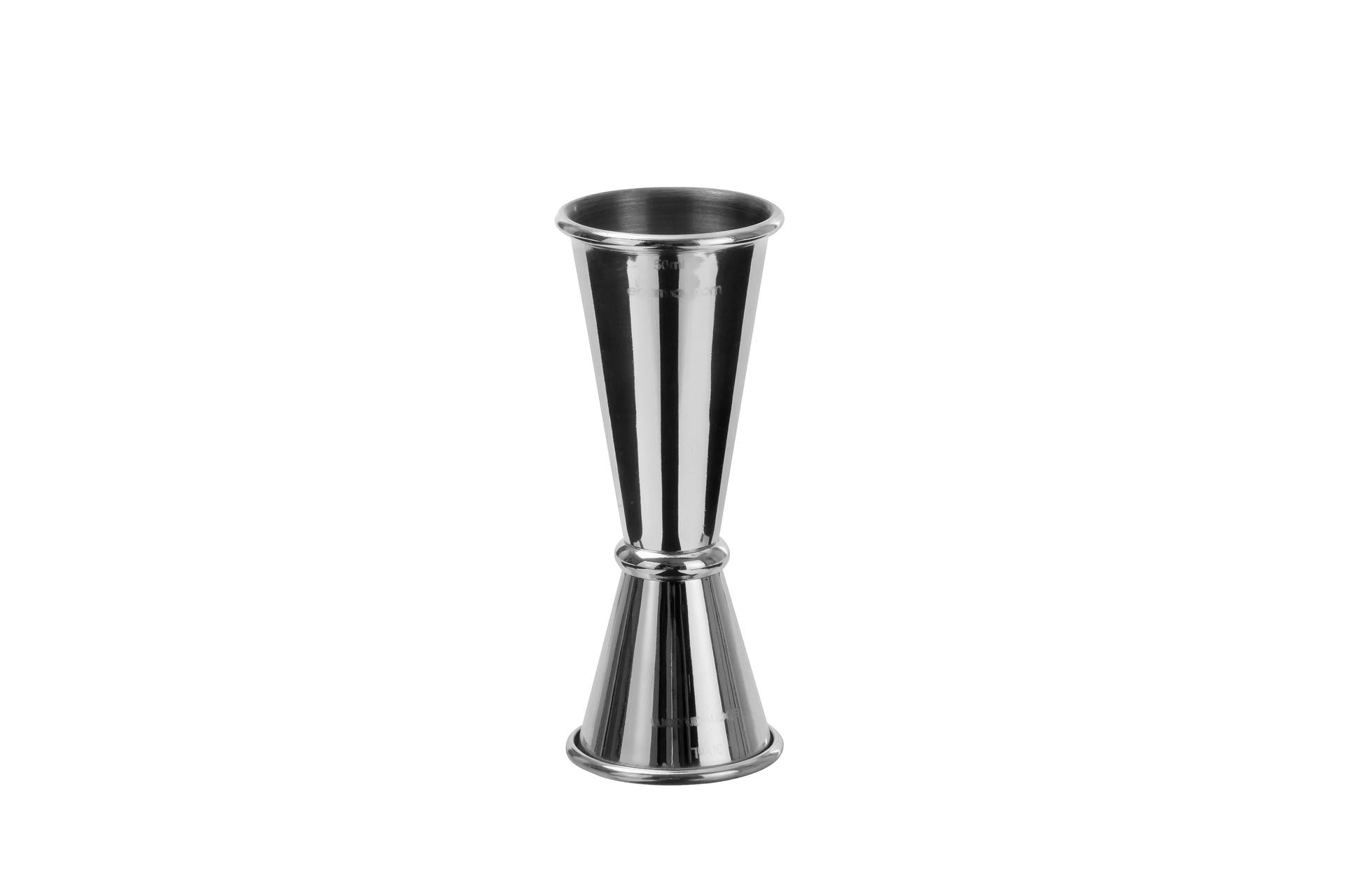 Training Consulting Jigger Jap Silver - Misurino Conico Piccolo 30 ml e Grande 60 ml In Acciaio Inox