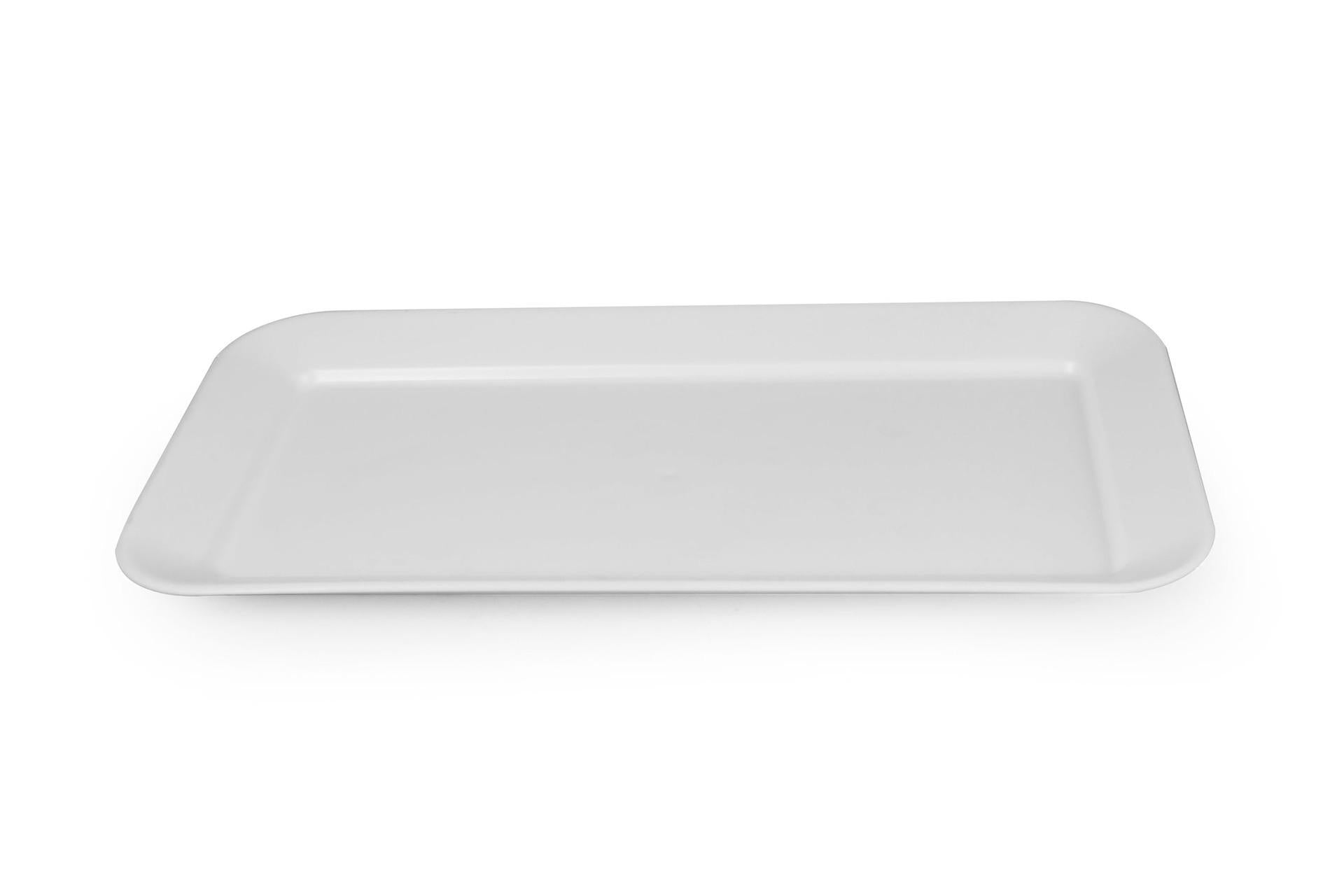 Giganplast Vassoio Espositore Salumiere H.2.5 cm - 42 x 23 cm In Plastica Bianca Rettangolare