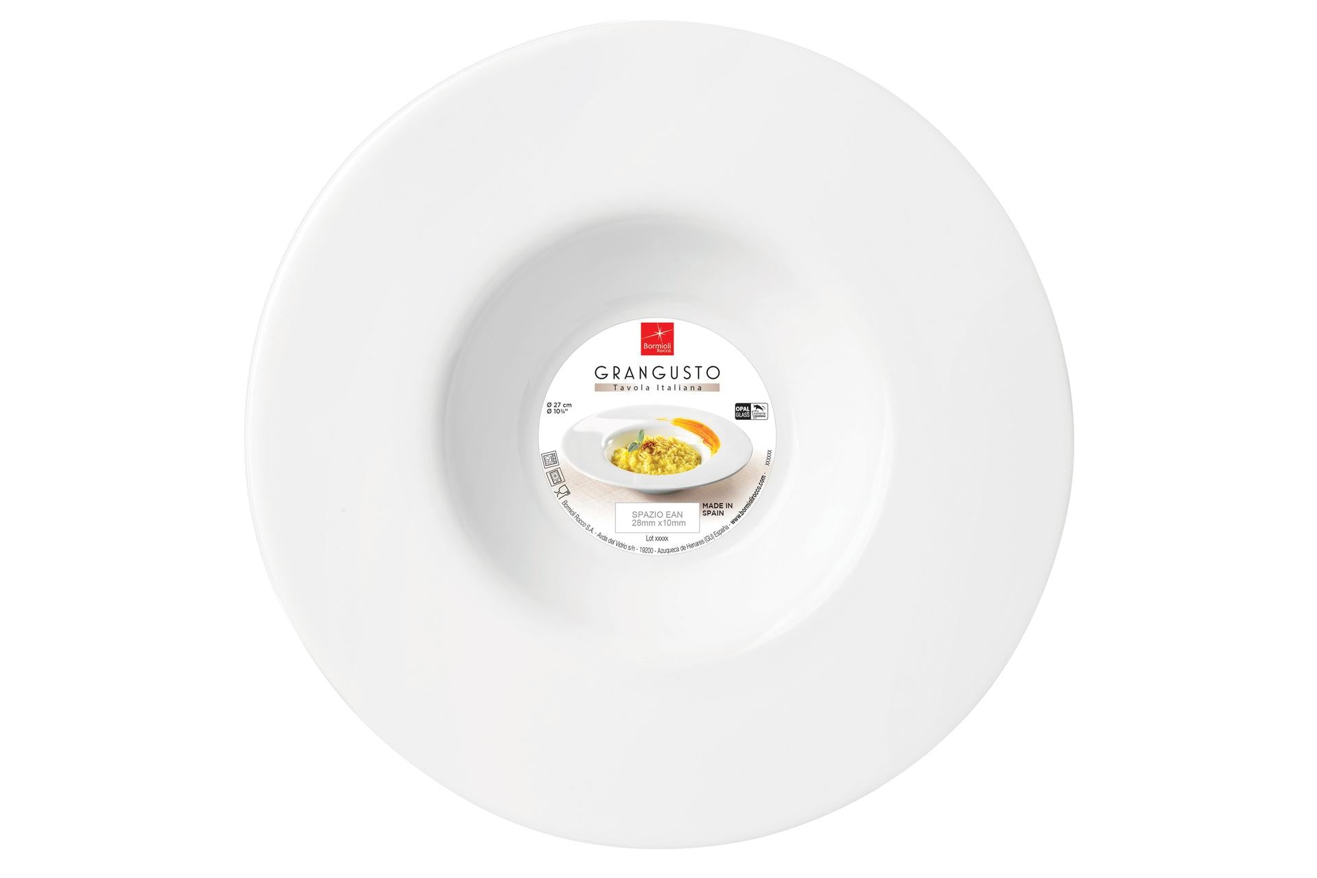 Bormioli Rocco Grangusto Piatto Risotto Ø27 cm - Set 12 Pz