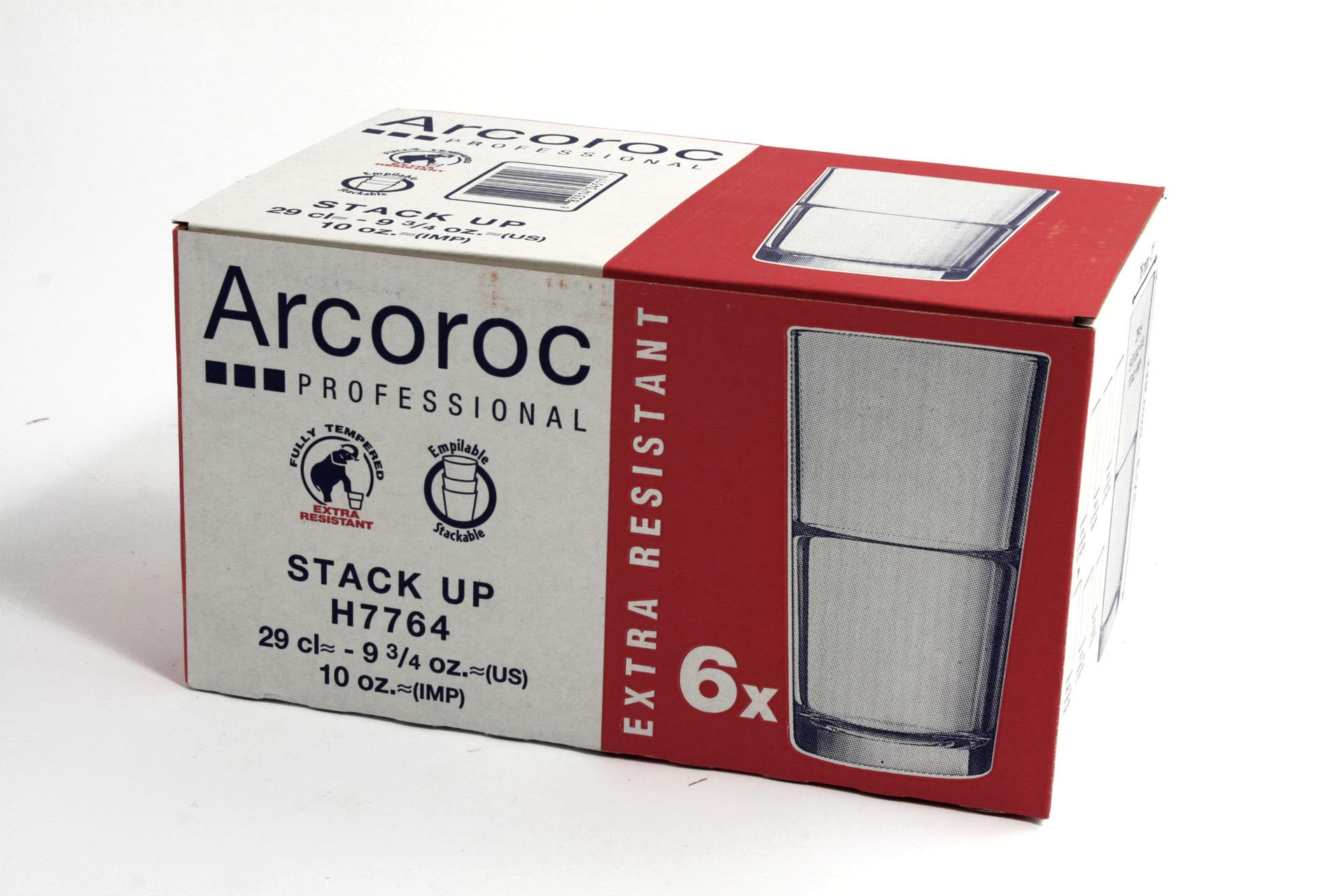 Arcoroc Stack Up Bicchiere Temperato 29 cl - H.119 mm Ø76 mm Impilabile - Set 6 Pz 4