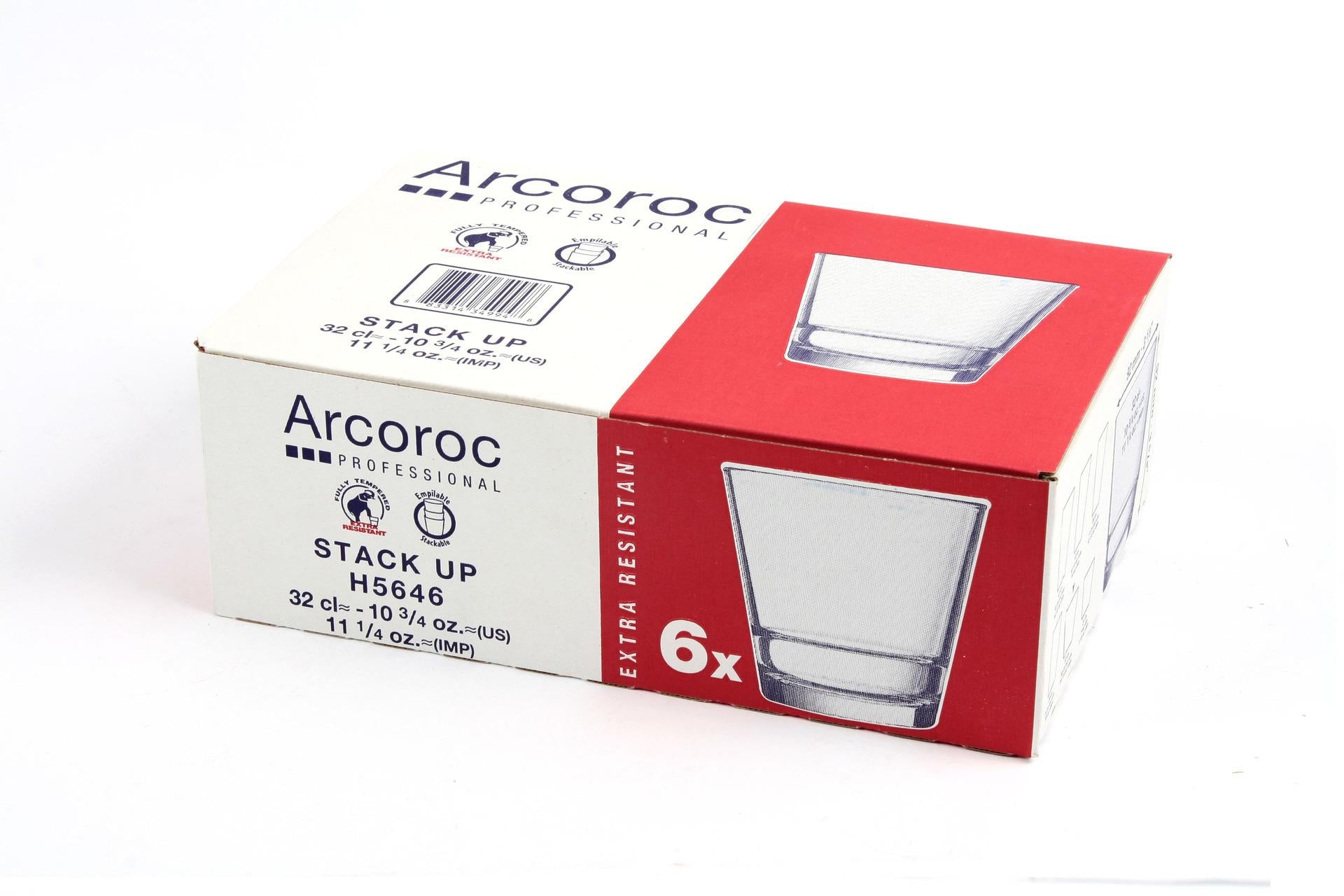 Arcoroc Stack Up Bicchiere Temperato Cl 32 - H 92 mm Ø 92 mm Impilabile - Set 6 Pz 4