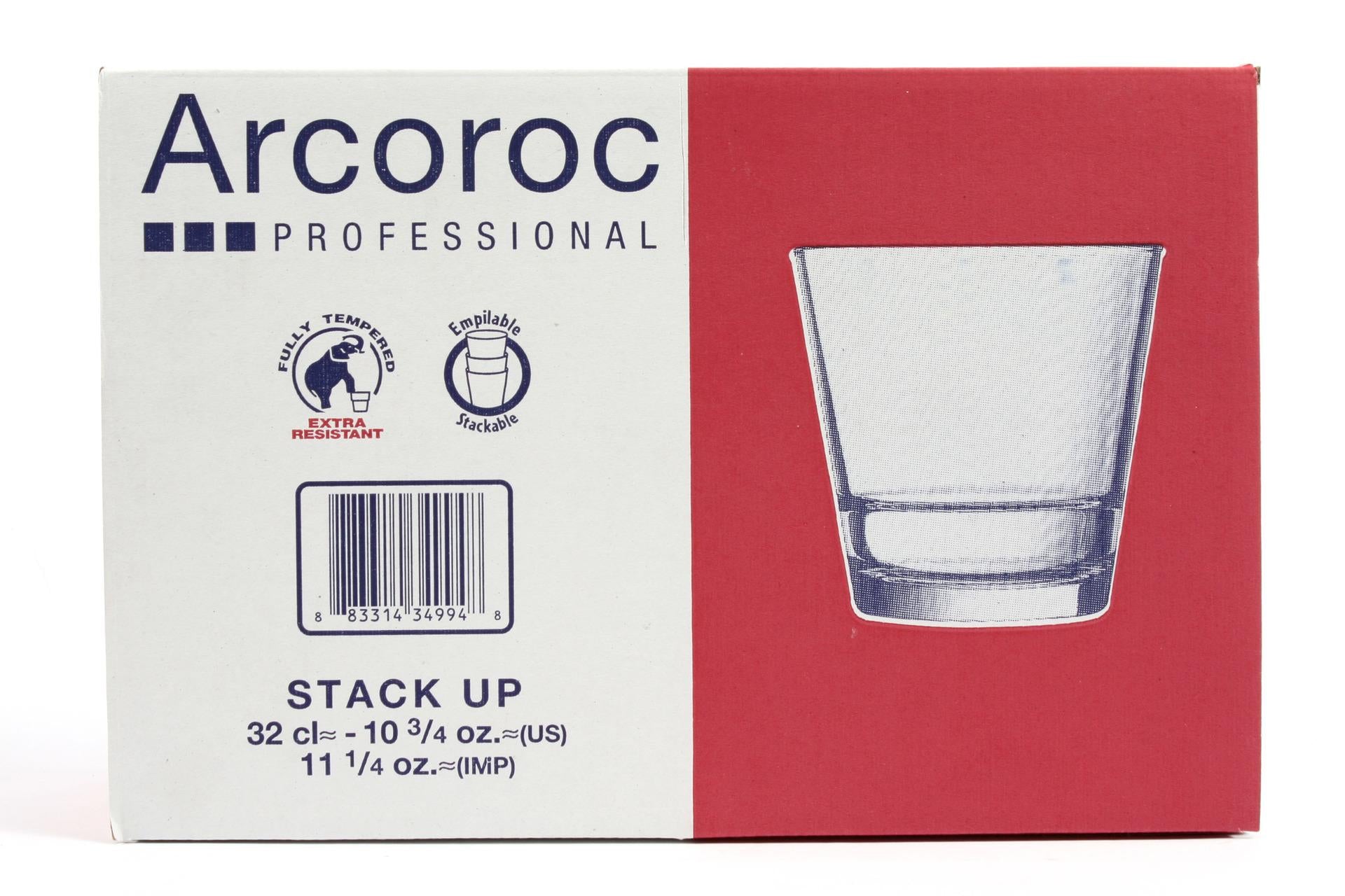 Arcoroc Stack Up Bicchiere Temperato Cl 32 - H 92 mm Ø 92 mm Impilabile - Set 6 Pz 6