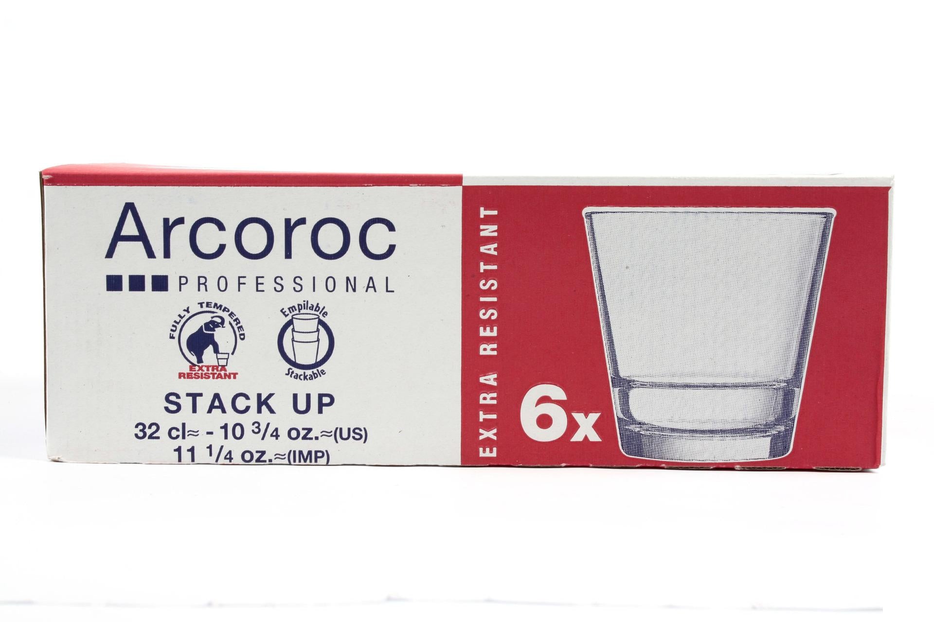 Arcoroc Stack Up Bicchiere Temperato Cl 32 - H 92 mm Ø 92 mm Impilabile - Set 6 Pz 8