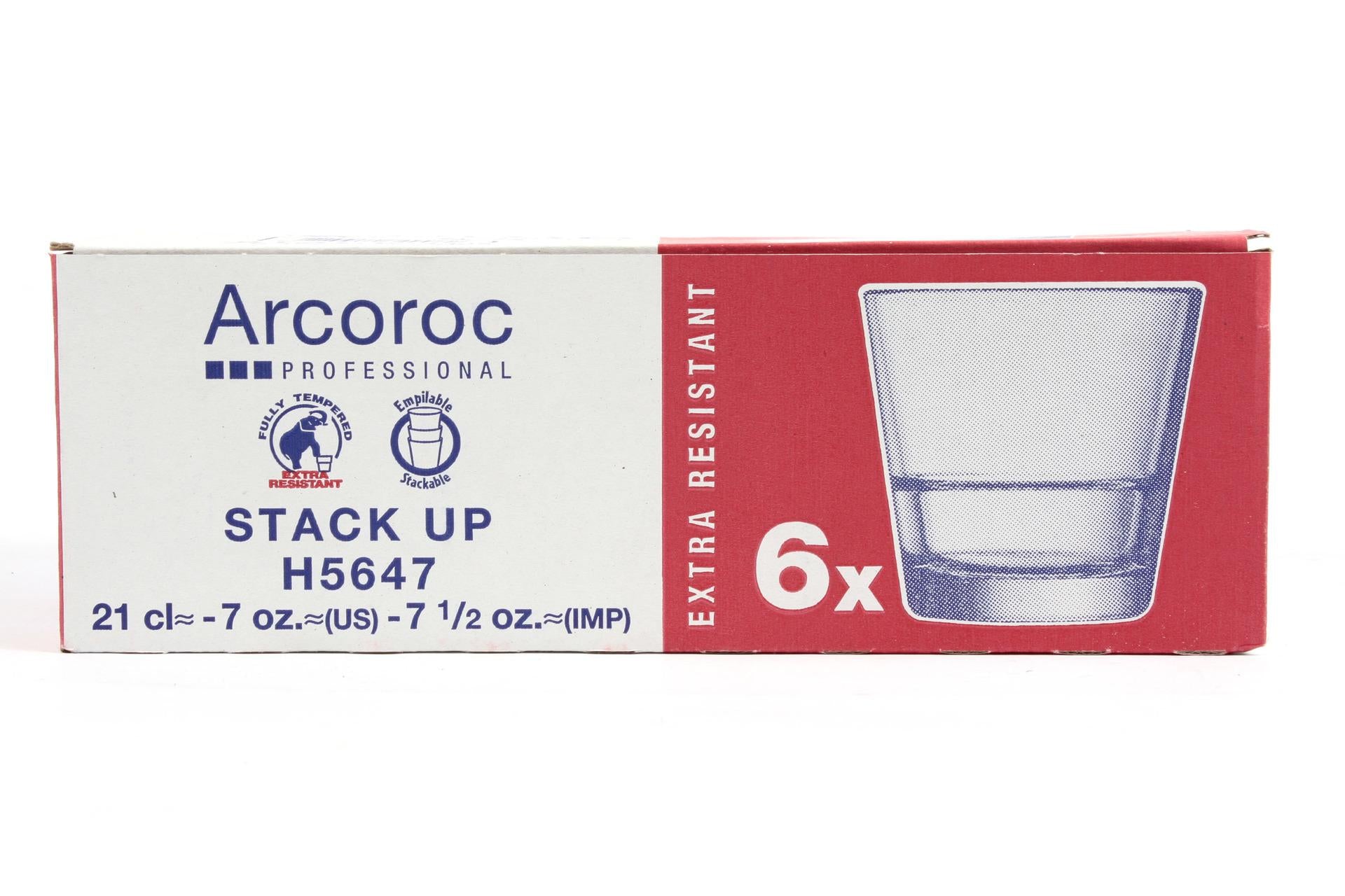 Arcoroc Stack Up Bicchiere Temperato Cl 21 - H 80 mm Ø 83 mm Impilabile - Set 6 Pz 5
