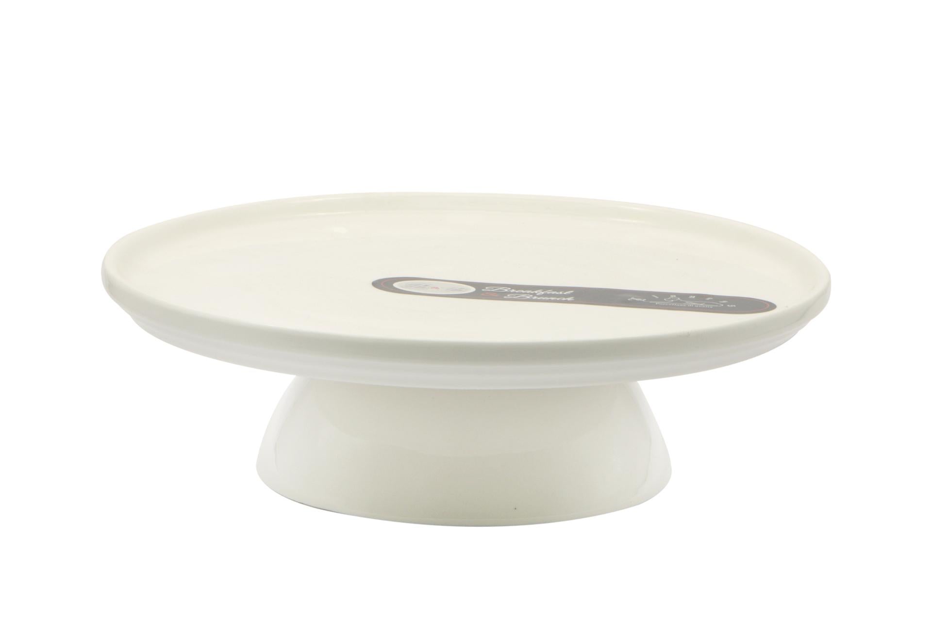 Import Tavola Professional Alzata Portadolci Ø25 cm - H.7.3 cm In Porcellana Bianca