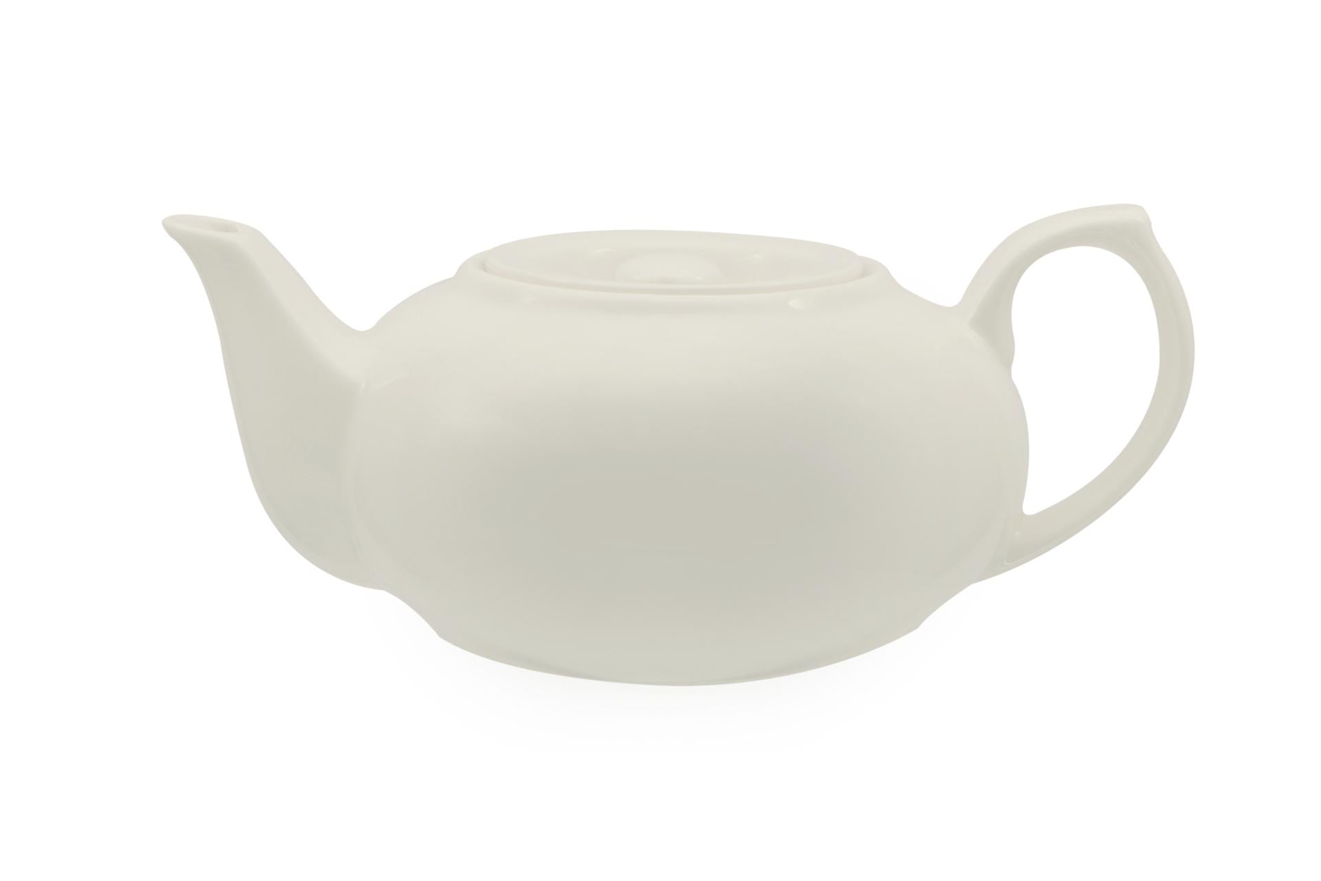 B.B. White Teiera Impilabile 550 ml In Porcellana Bianca di Alta Qualità - Import Tavola Professional