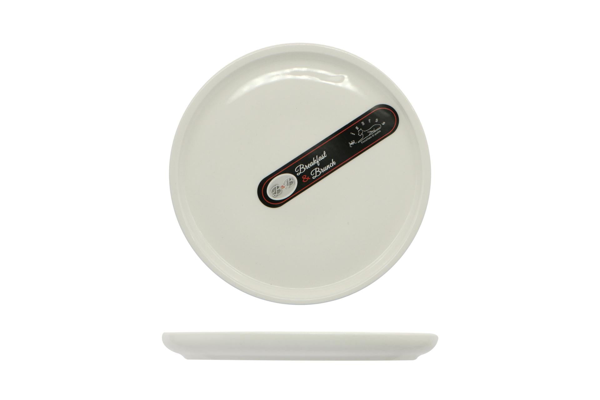 Import Tavola Professional B.B. White Piatto Tondo Ø15.9 cm In Porcellana Bianca - Set 6 Pz