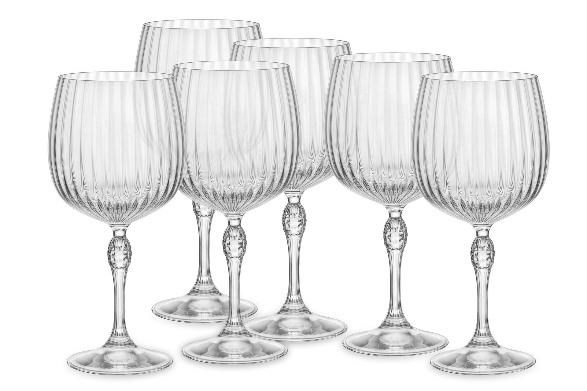 Bormioli Rocco America '20s Set 6 Calici Cocktail Gin Tonic H.22.6 cm - 74.5 cl In Vetro Soffiato - Set 6 Pz 1