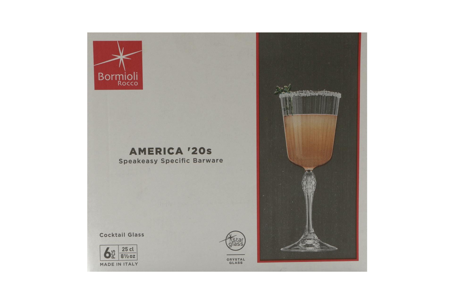 Bormioli Rocco America '20s Set 6 Calici Cocktail Glass H.20.2 cm - 25 cl Ø7.8 cm - Set 6 Pz 5