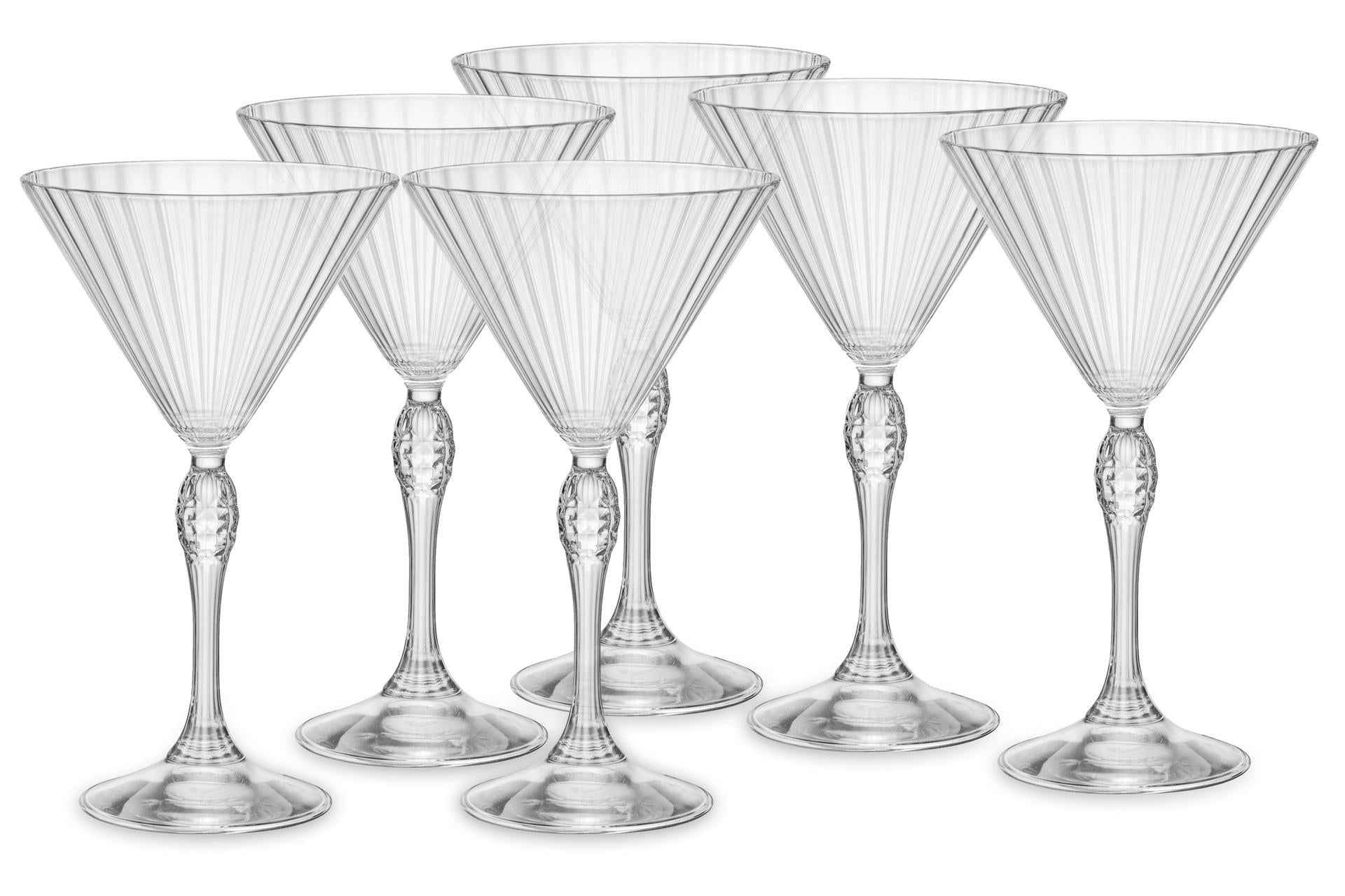 Bormioli Rocco America '20s Set 6 Calici Cocktail Martini H.18 cm - 25 cl In Vetro Soffiato - Set 6 Pz 1