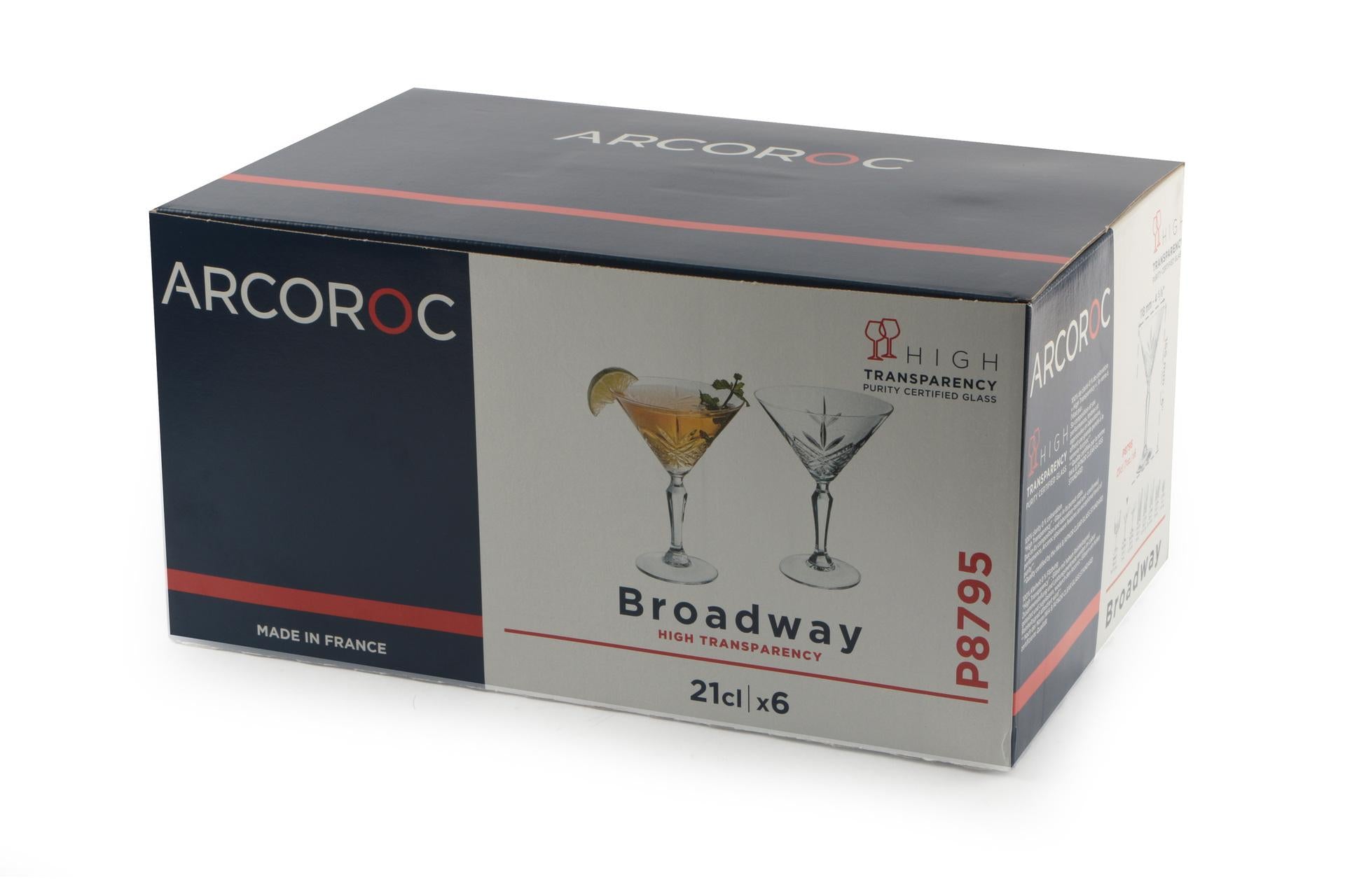 Arcoroc Broadway Calice Cocktail Cl.21 - H.155 mm Ø118 mm In Vetro Trasparente - Set 6 Pz 4